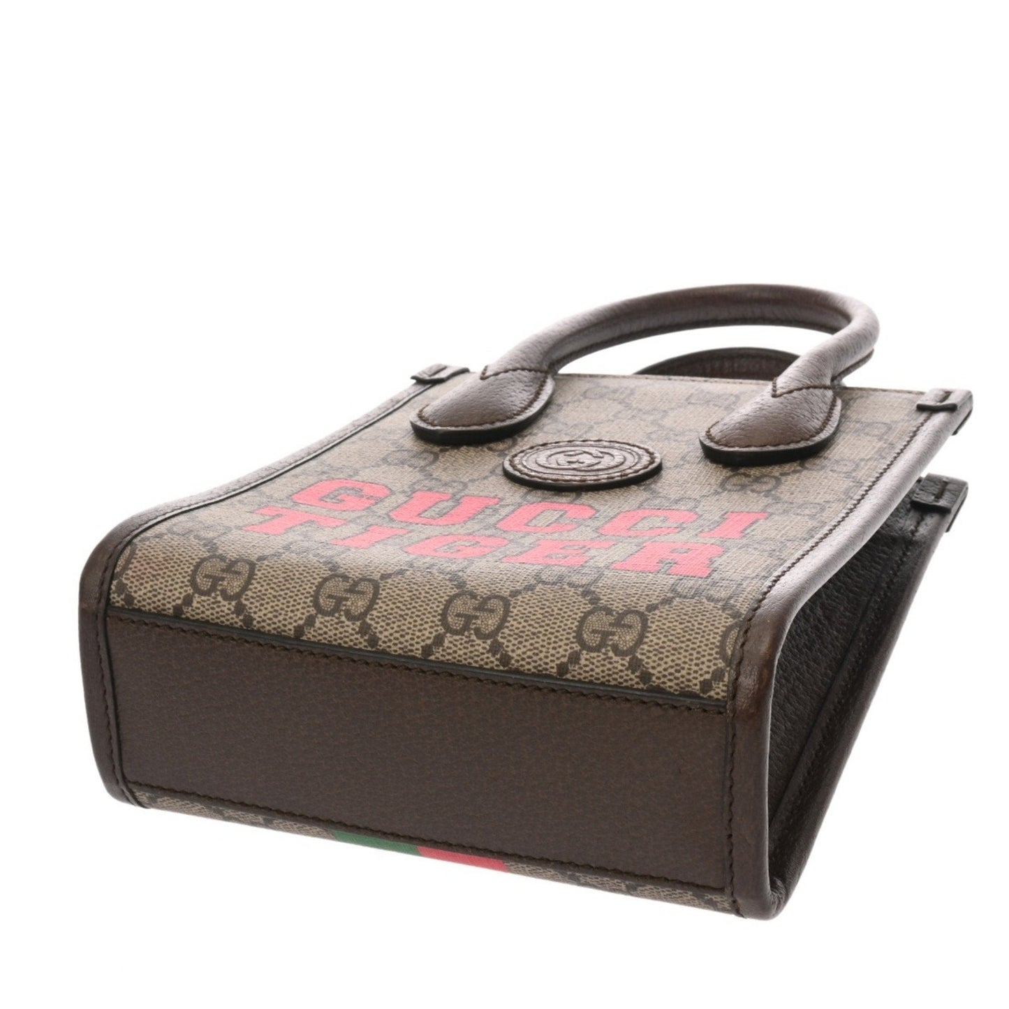 Gucci Beige Brown Gg Supreme Leather Tote Bag ( )