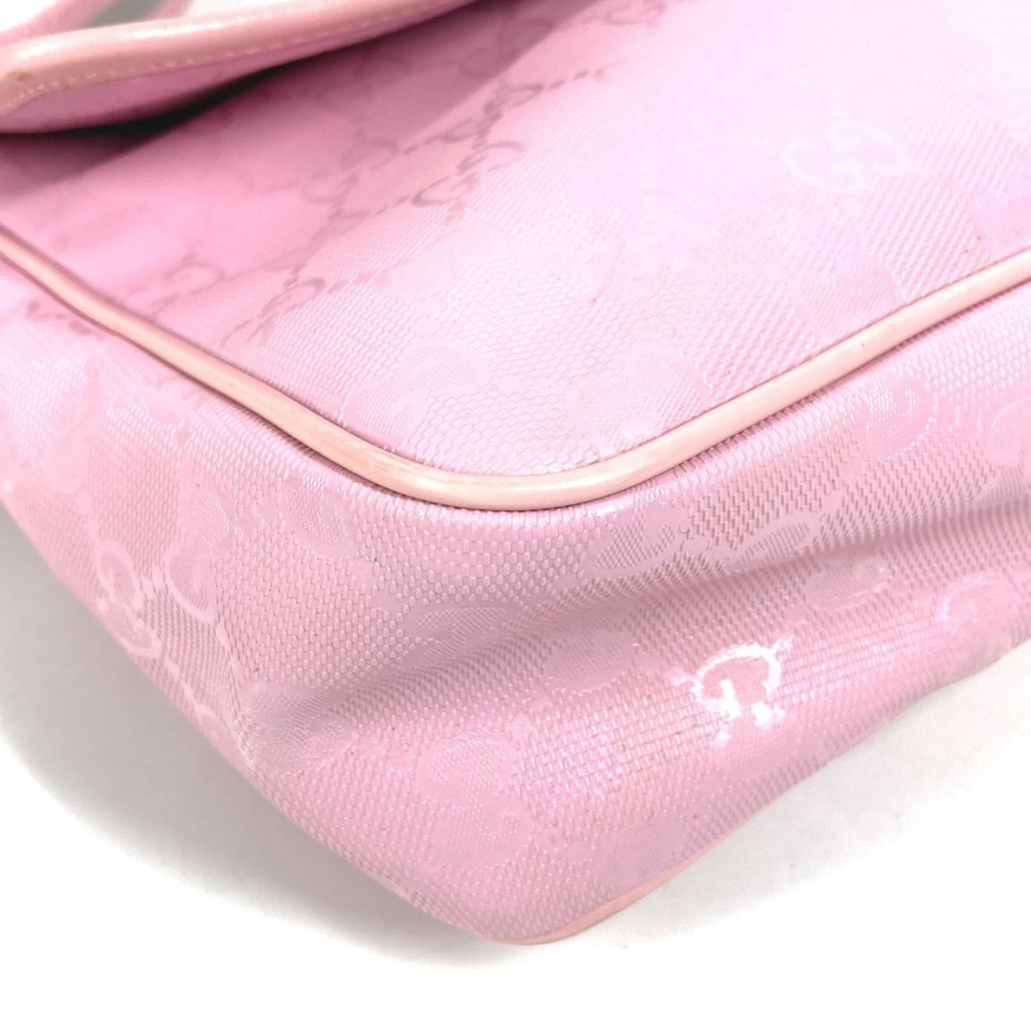 Gucci Gg Imprimé Pink Gg Imprimé Leather Messenger Bag Shoulder Bag ( )