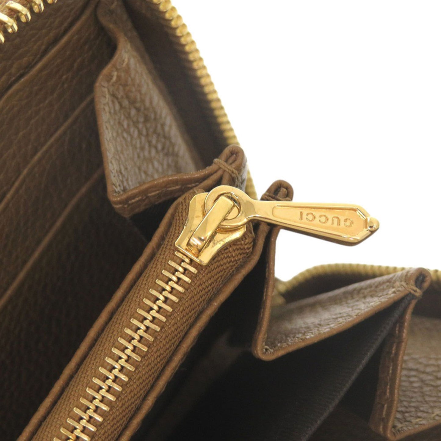Gucci Brown Leather Long Wallet (Bi-Fold) ( )