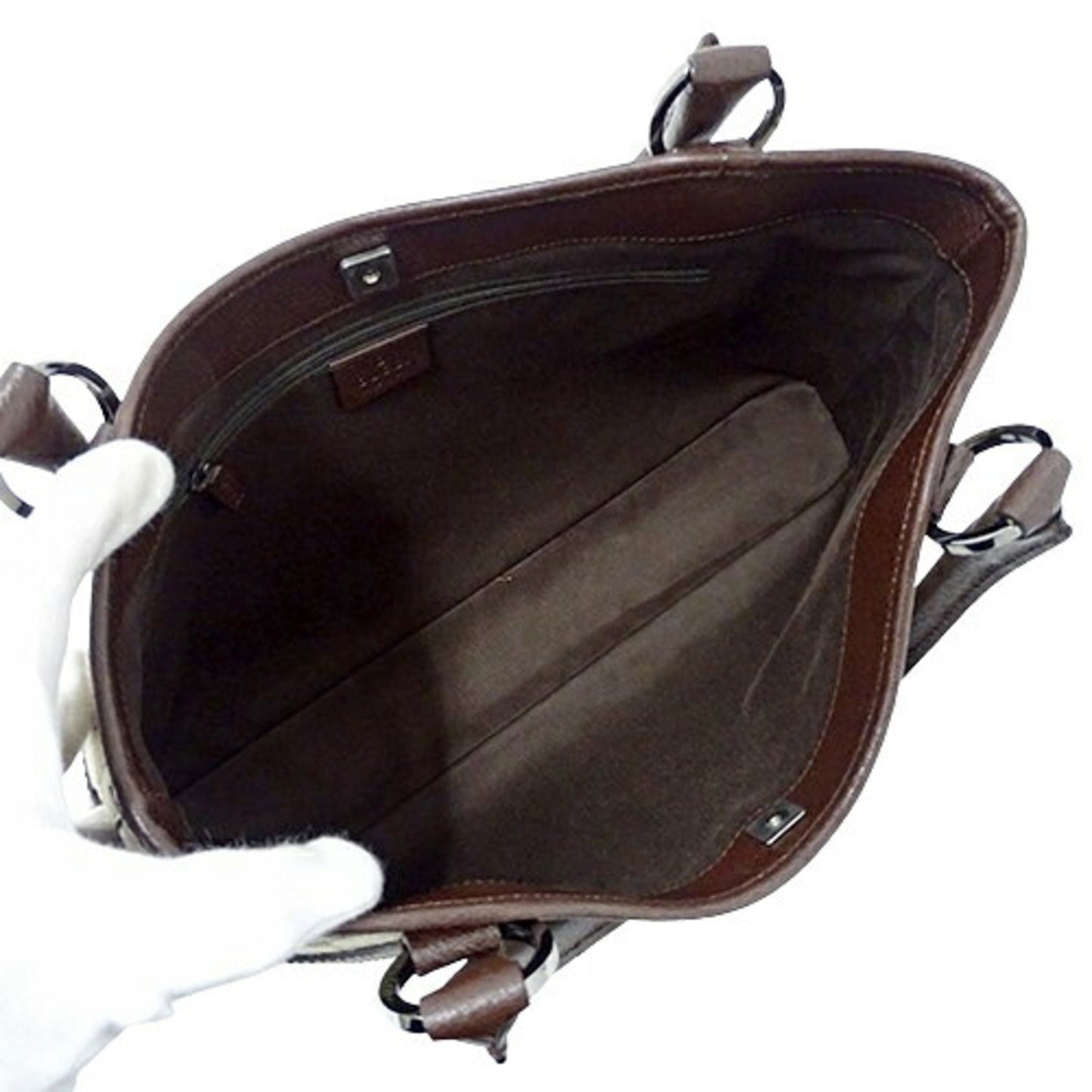 Gucci Beige Brown Gg Canvas Tote Bag ( )