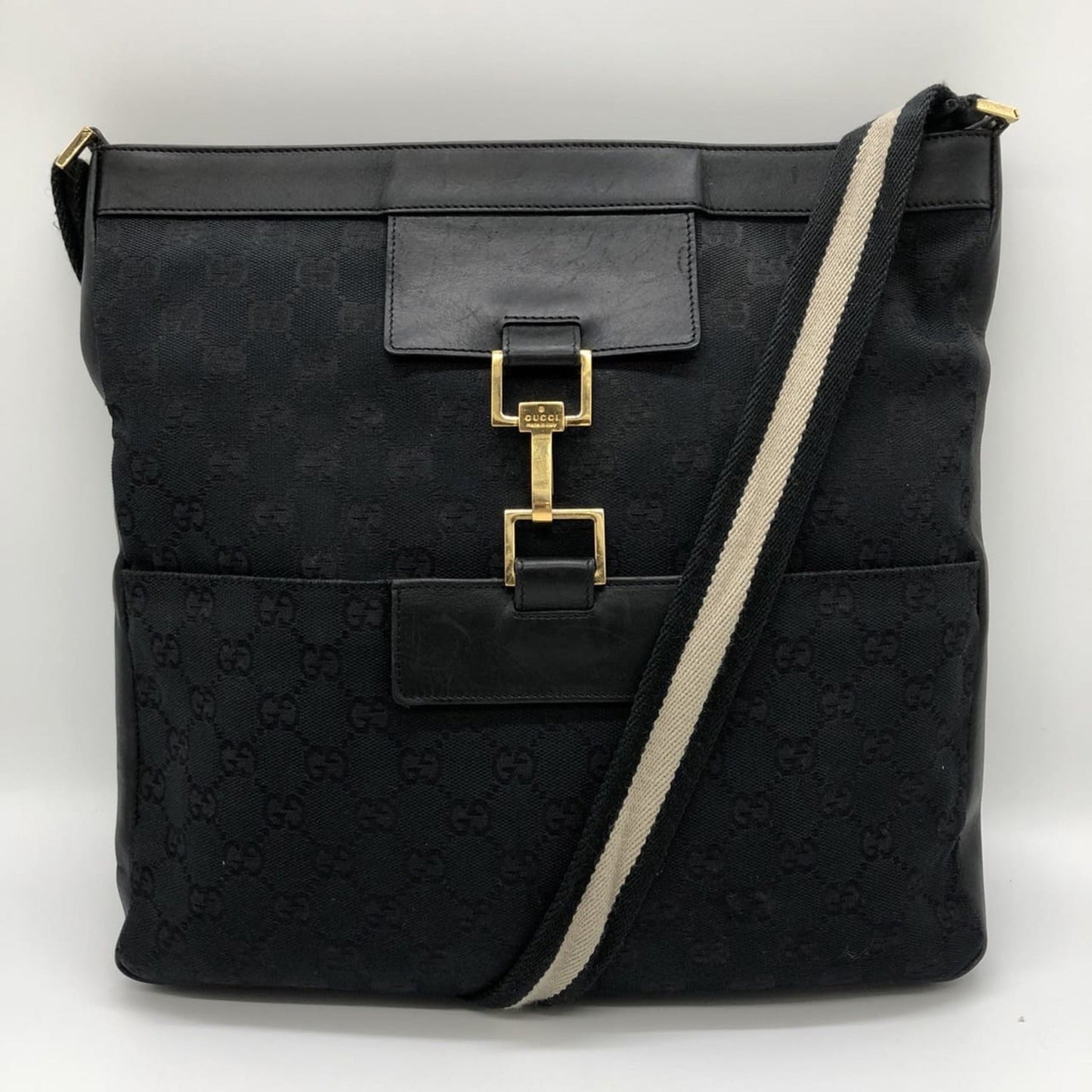 Gucci Gg Canvas Black Gg Canvas Shoulder Bag ( )