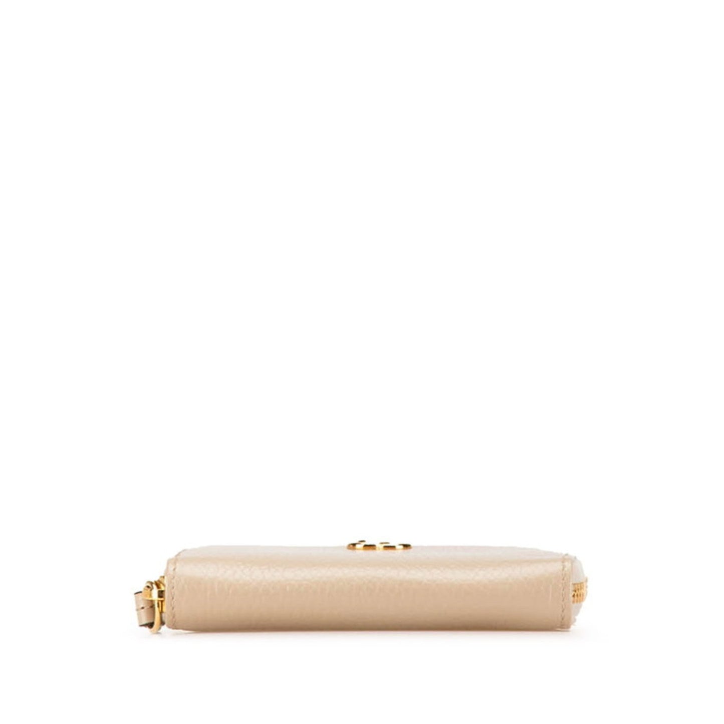 Gucci Gold Beige Leather Coin Purse/Coin Case ( )