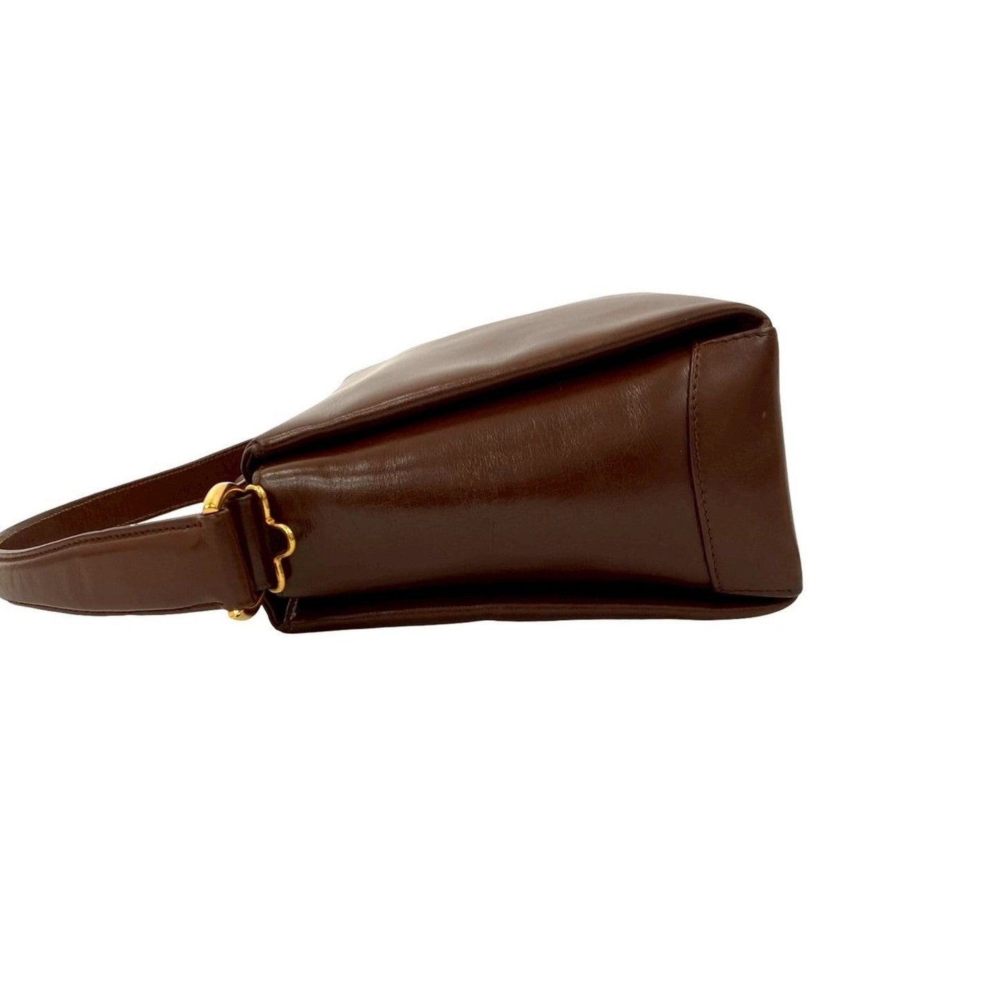 Gucci Brown Bamboo Leather Handbag Shoulder Bag ( )