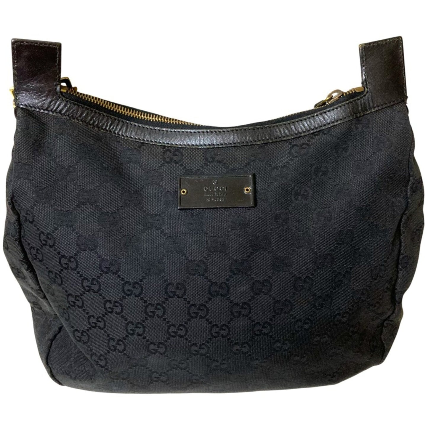Gucci Black Canvas Shoulder Bag ( )