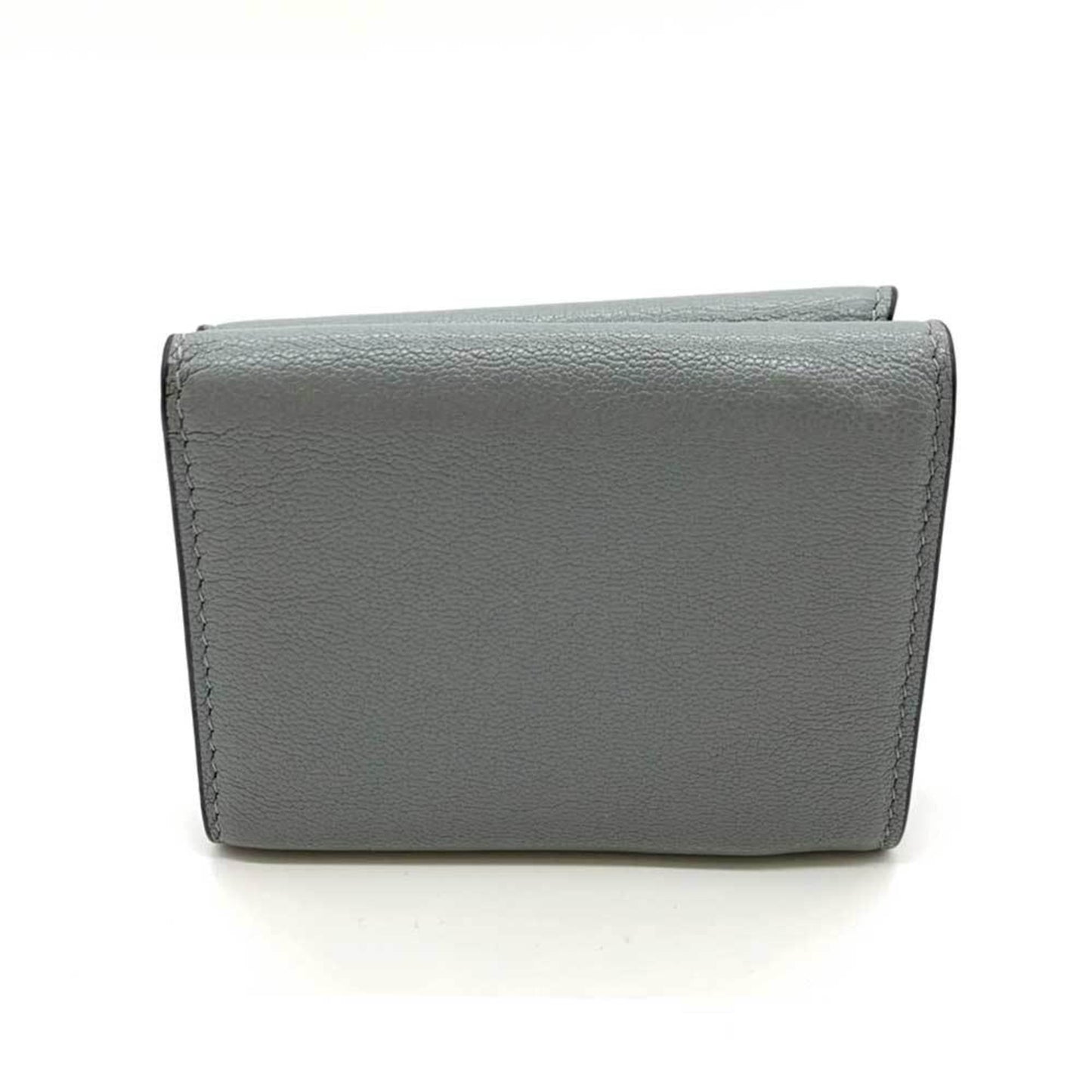 Christian Dior Gray Leather Wallet (Tri-Fold) ()