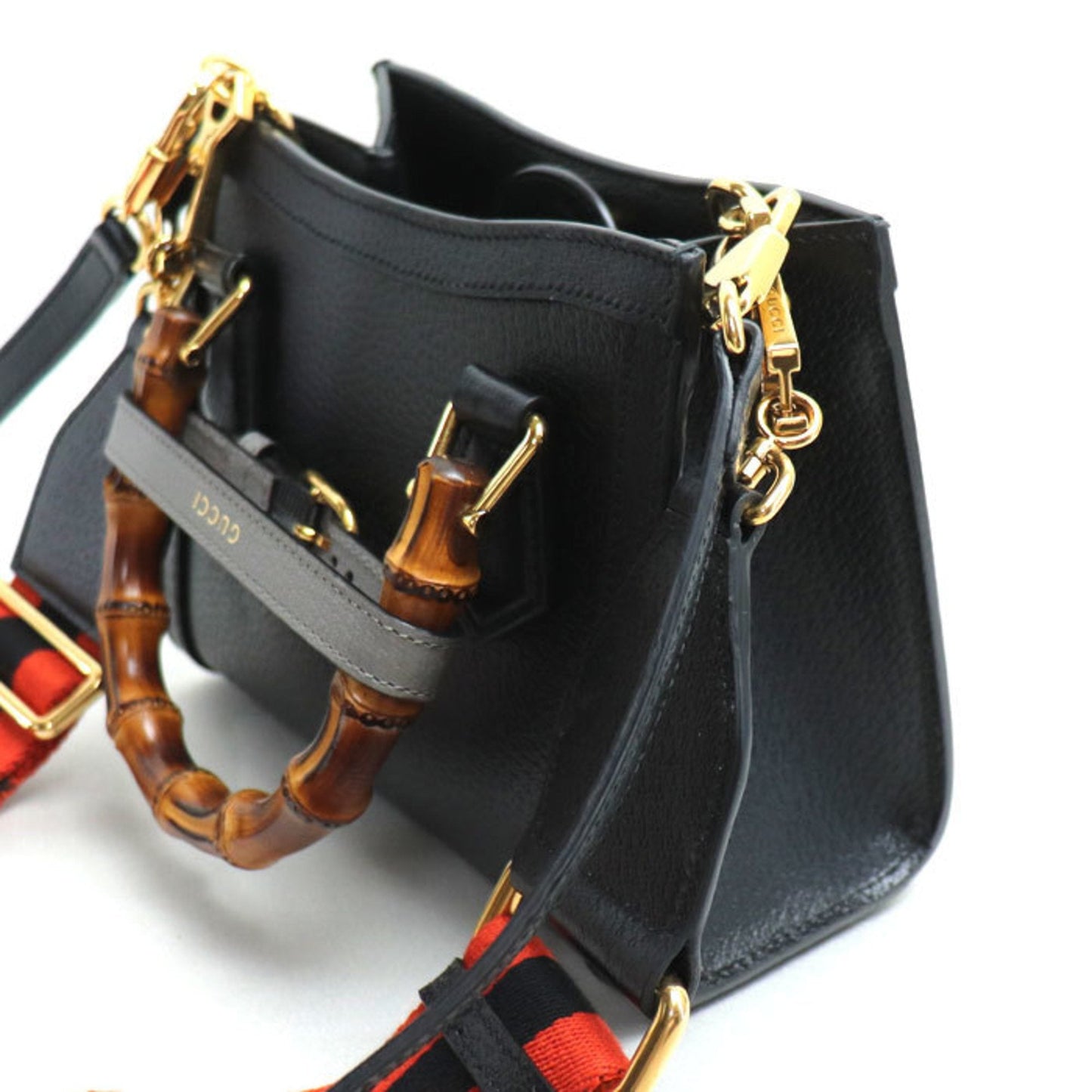 Gucci Black Leather Shoulder Bag ( )
