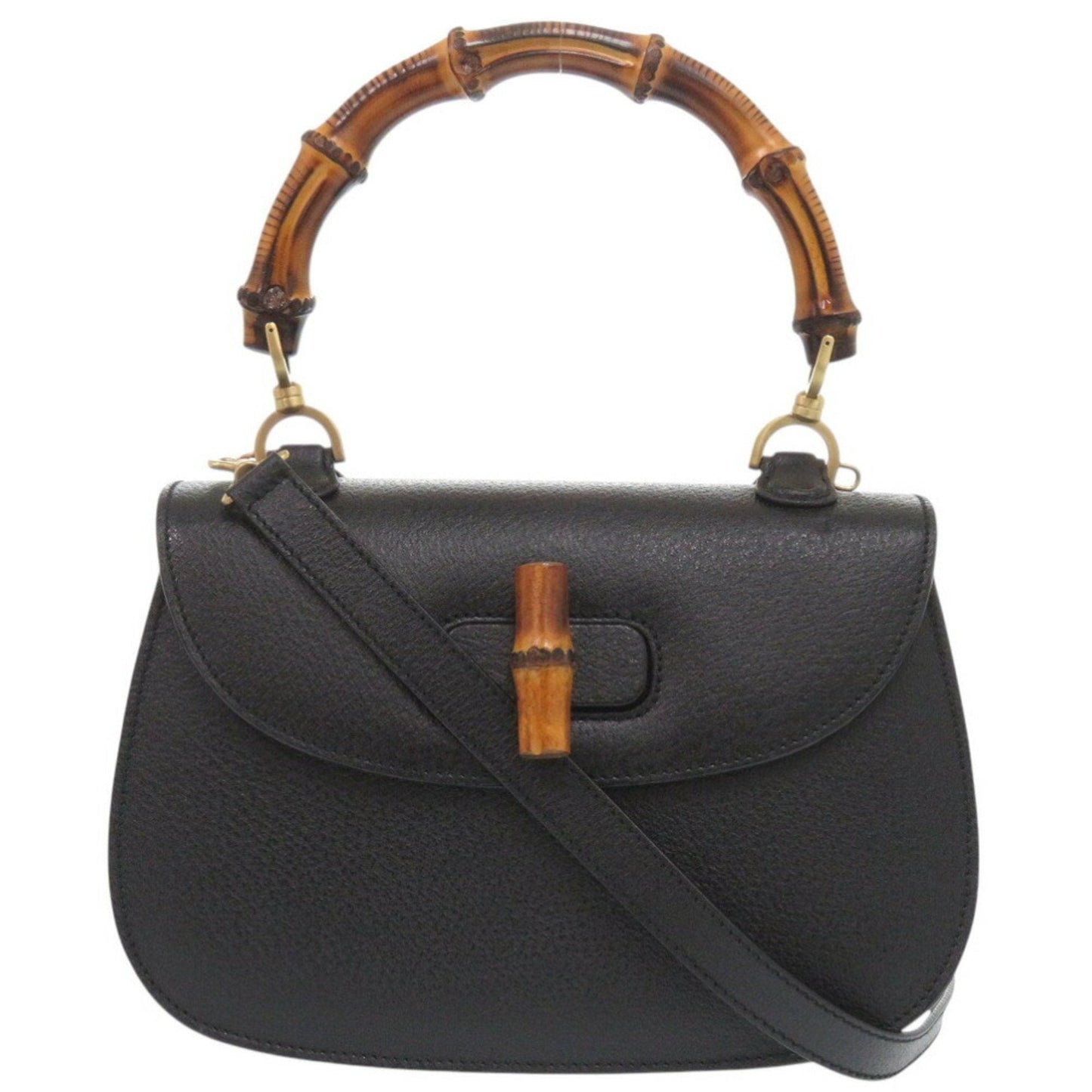 Gucci Black Leather Handbag ( )