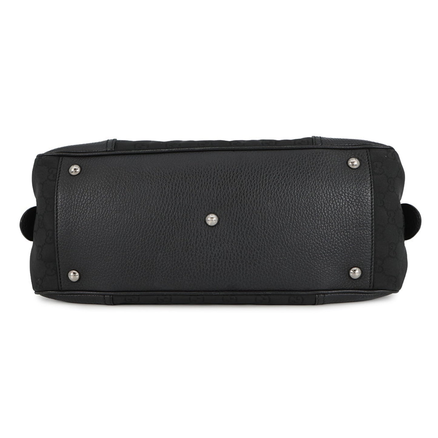 Gucci Sherry Line Black Nylon Leather Handbag ( )