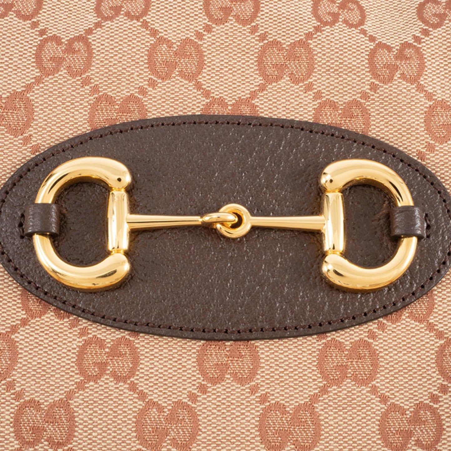 Gucci Beige Brown Gg Canvas Leather Shoulder Bag ( )