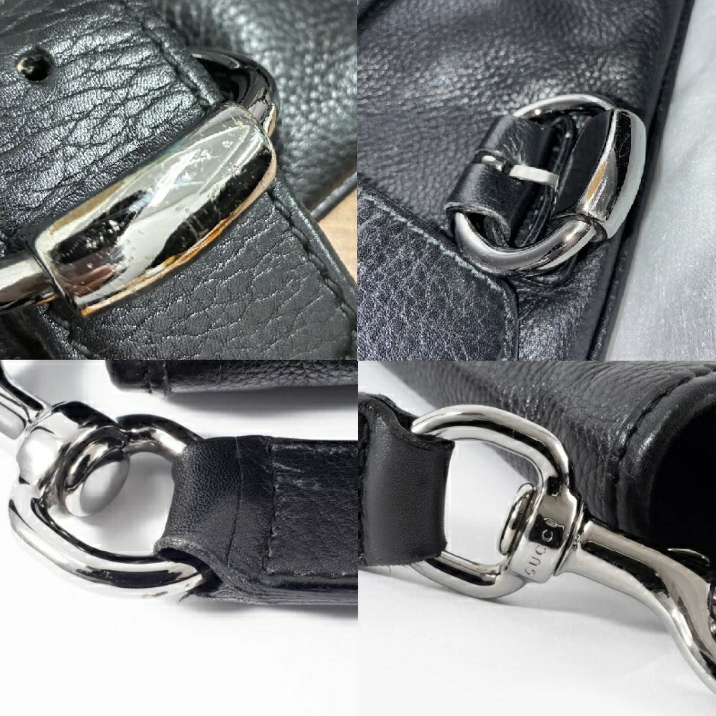 Gucci Black Leather Shoulder Bag ( )