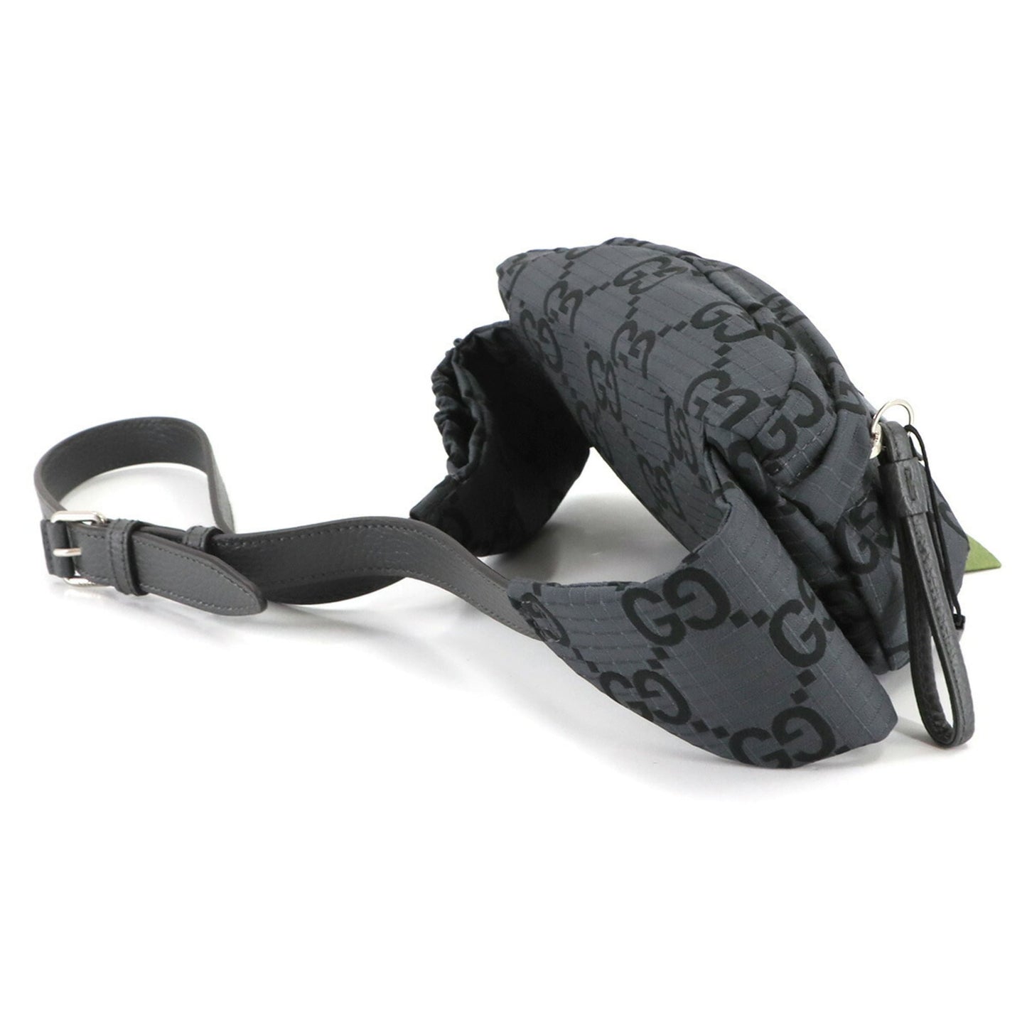Gucci Gray Polyester Leather Fanny Pack Sling Bag ( )
