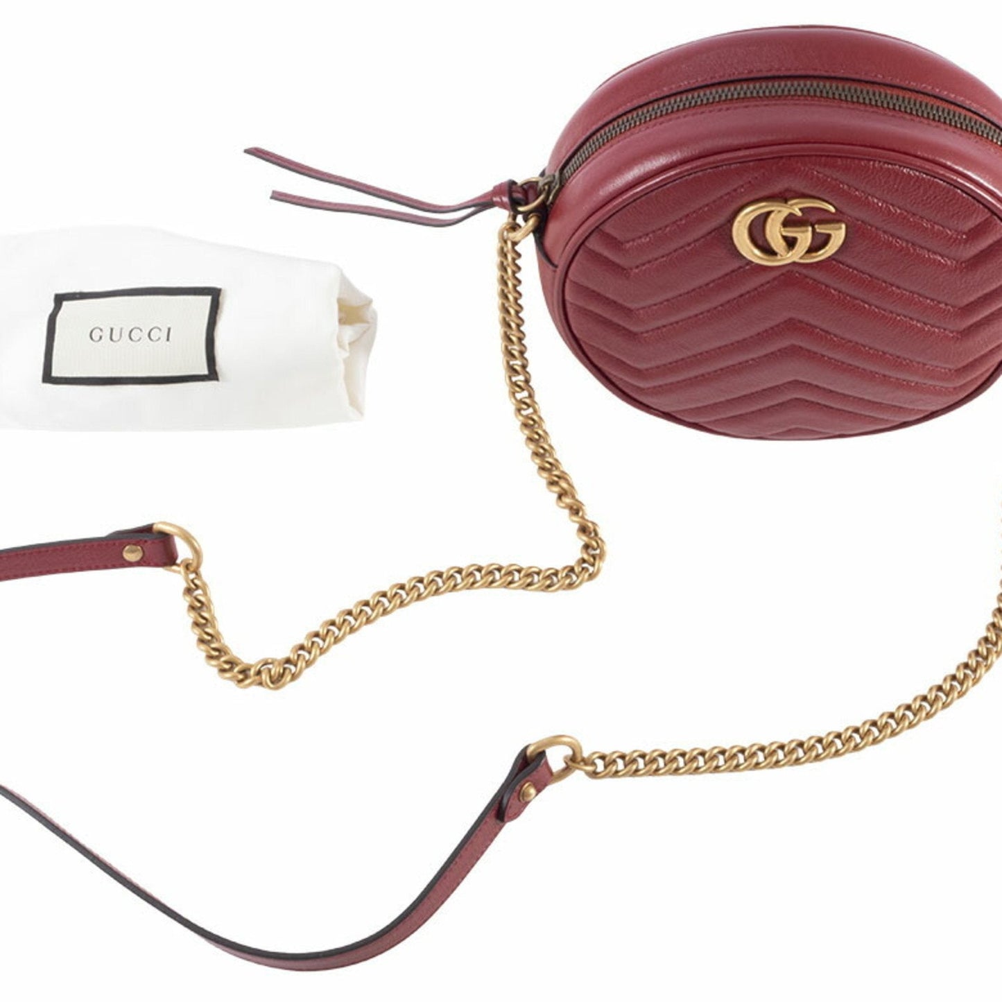 Gucci Red Color Leather Shoulder Bag ( )