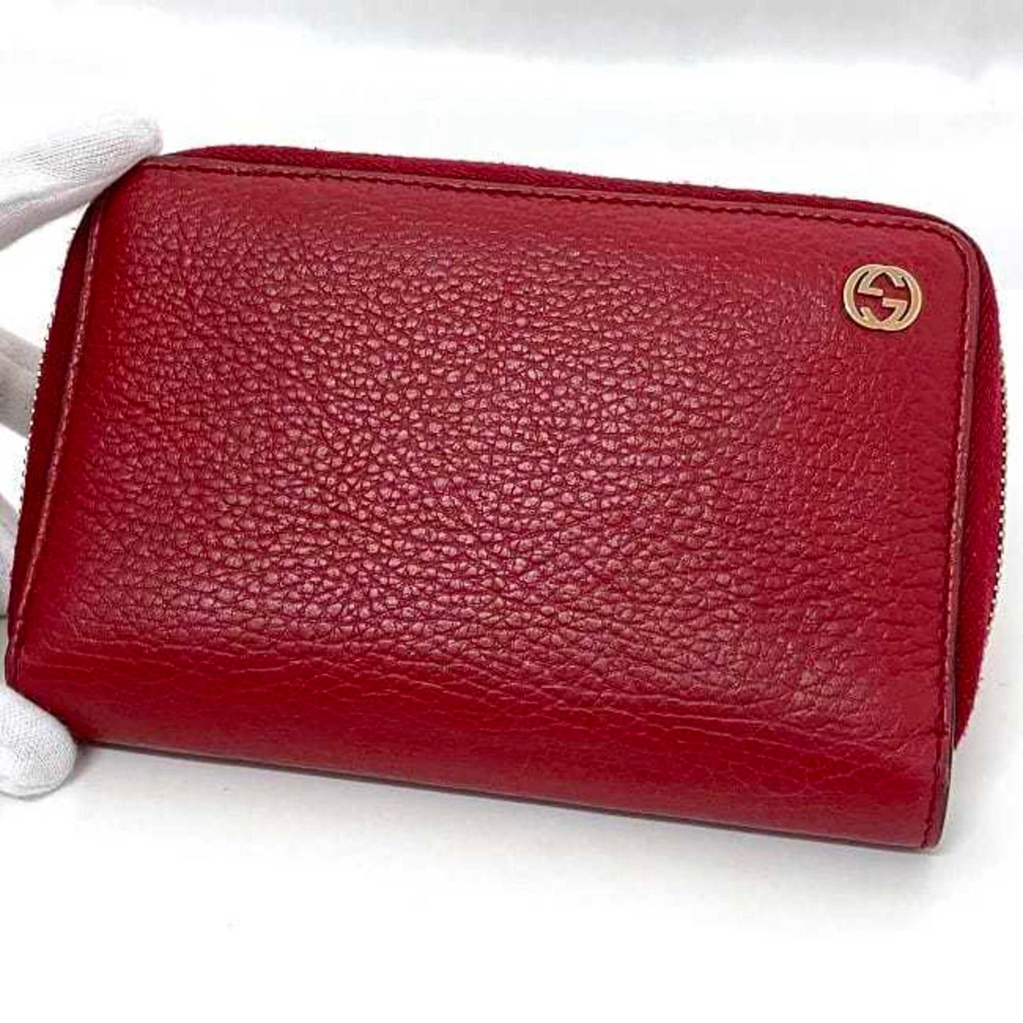 Gucci Red Color Leather Wallet (Bi-Fold) ( )