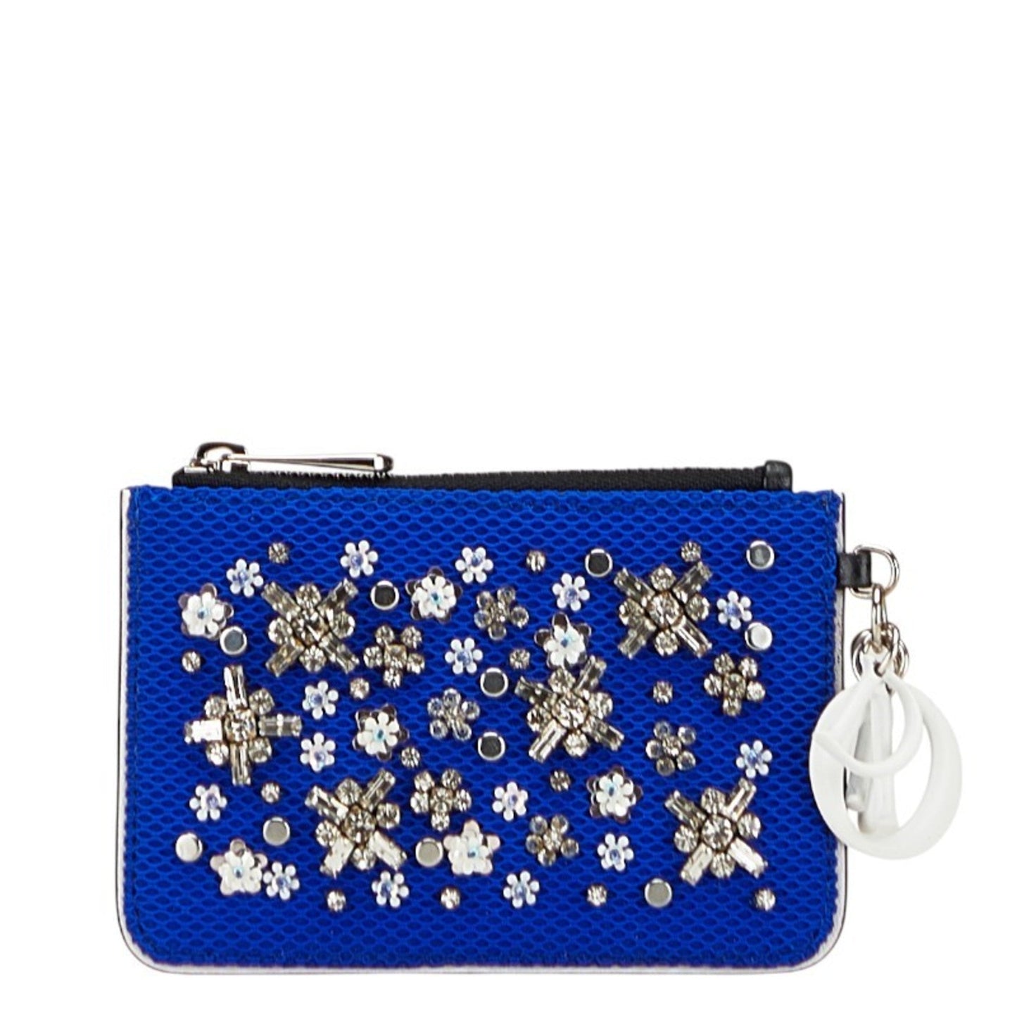 Christian Dior Black Blue Leather Coin Purse/Coin Case ()