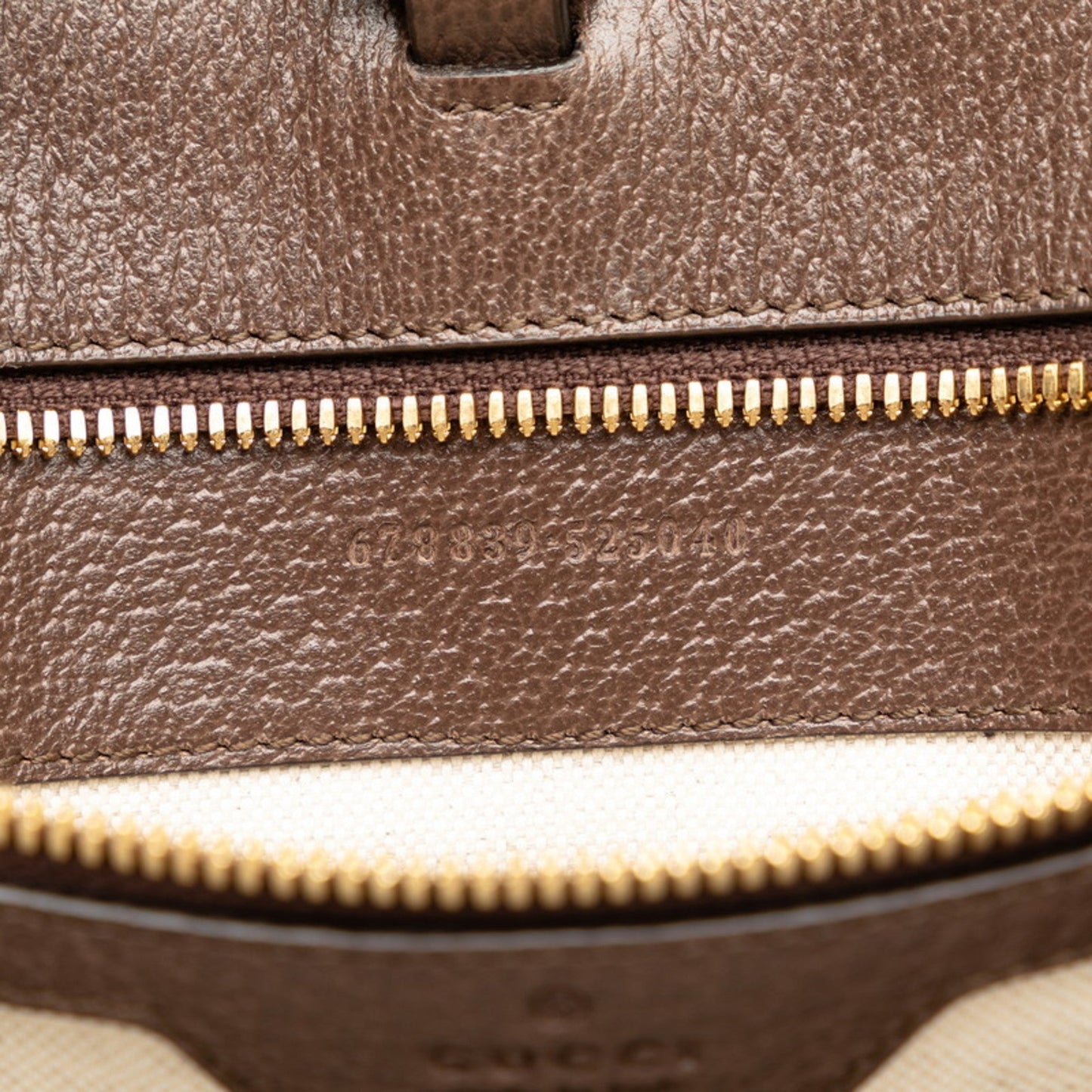 Gucci Beige Multi-Color Canvas Leather Shoulder Bag Tote Bag ( )