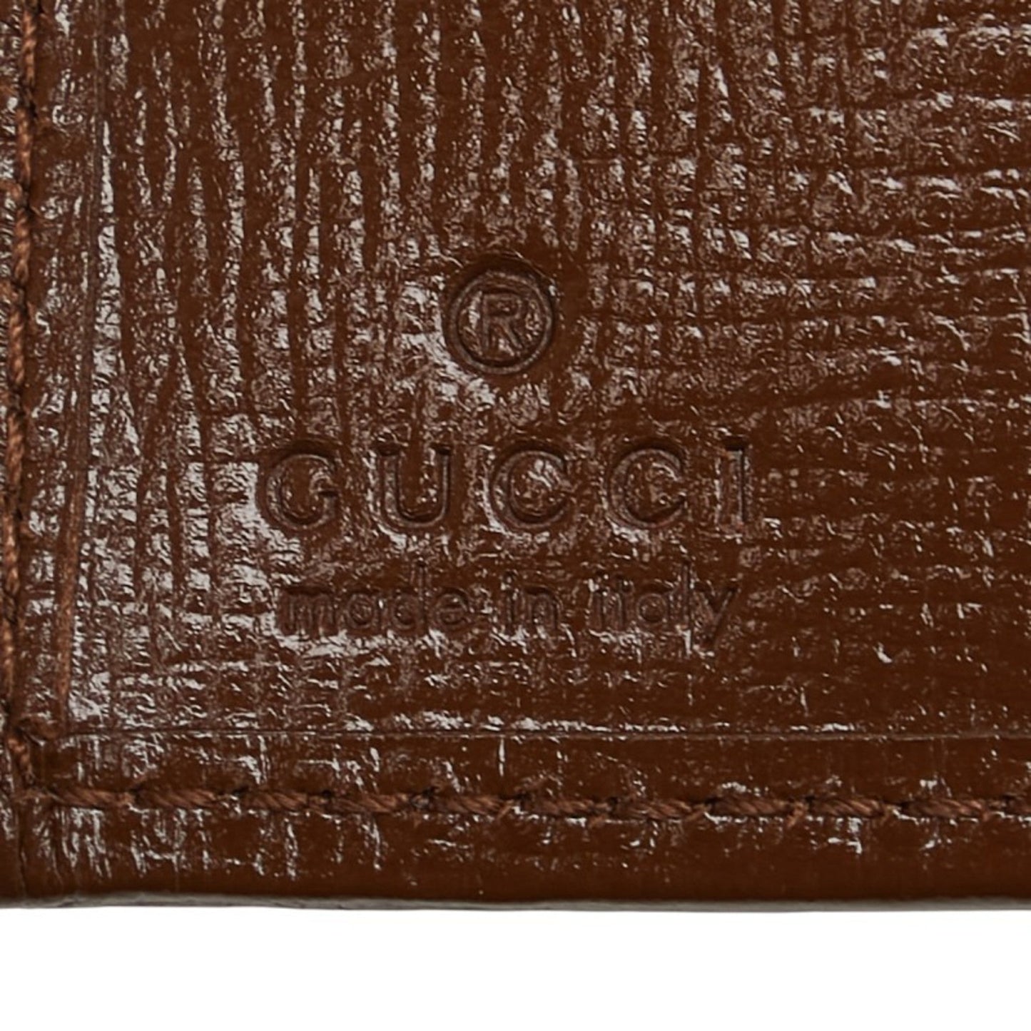 Gucci Brown Canvas Leather Wallet (Bi-Fold) ( )