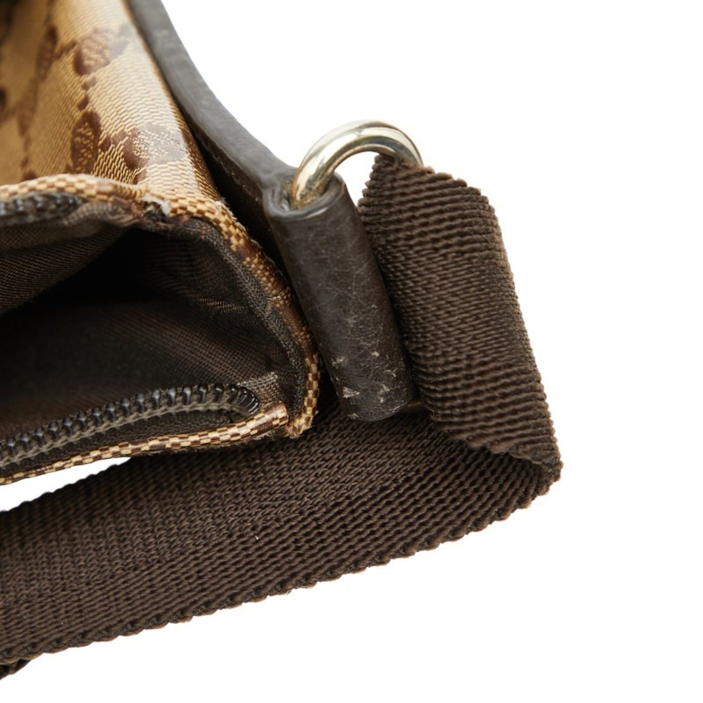 Gucci Beige Brown Pvc Leather Shoulder Bag ( )