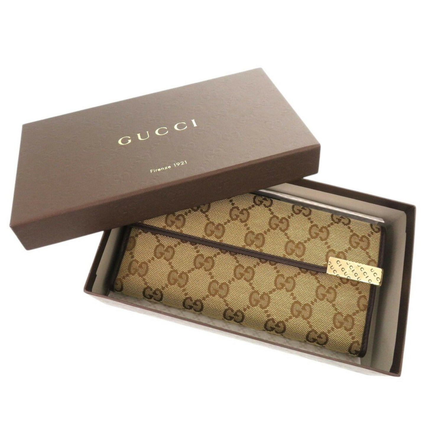 Gucci Beige Gg Canvas Long Wallet (Bi-Fold) ( )