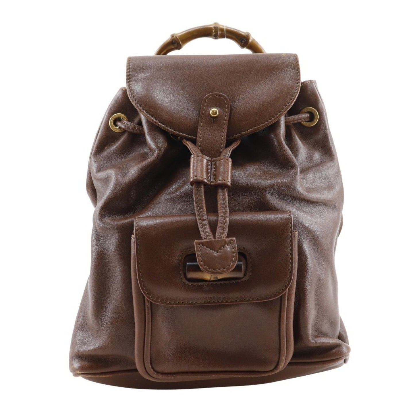 Gucci Brown Leather Backpack ( )