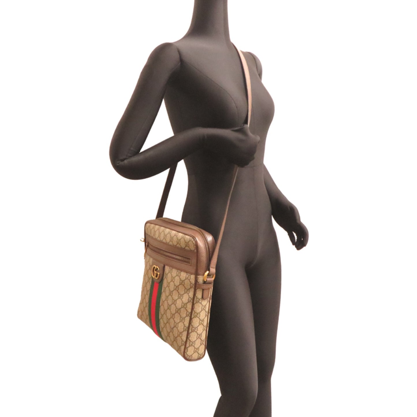 Gucci Sherry Line Beige Gg Beige Pvc Shoulder Bag ( )