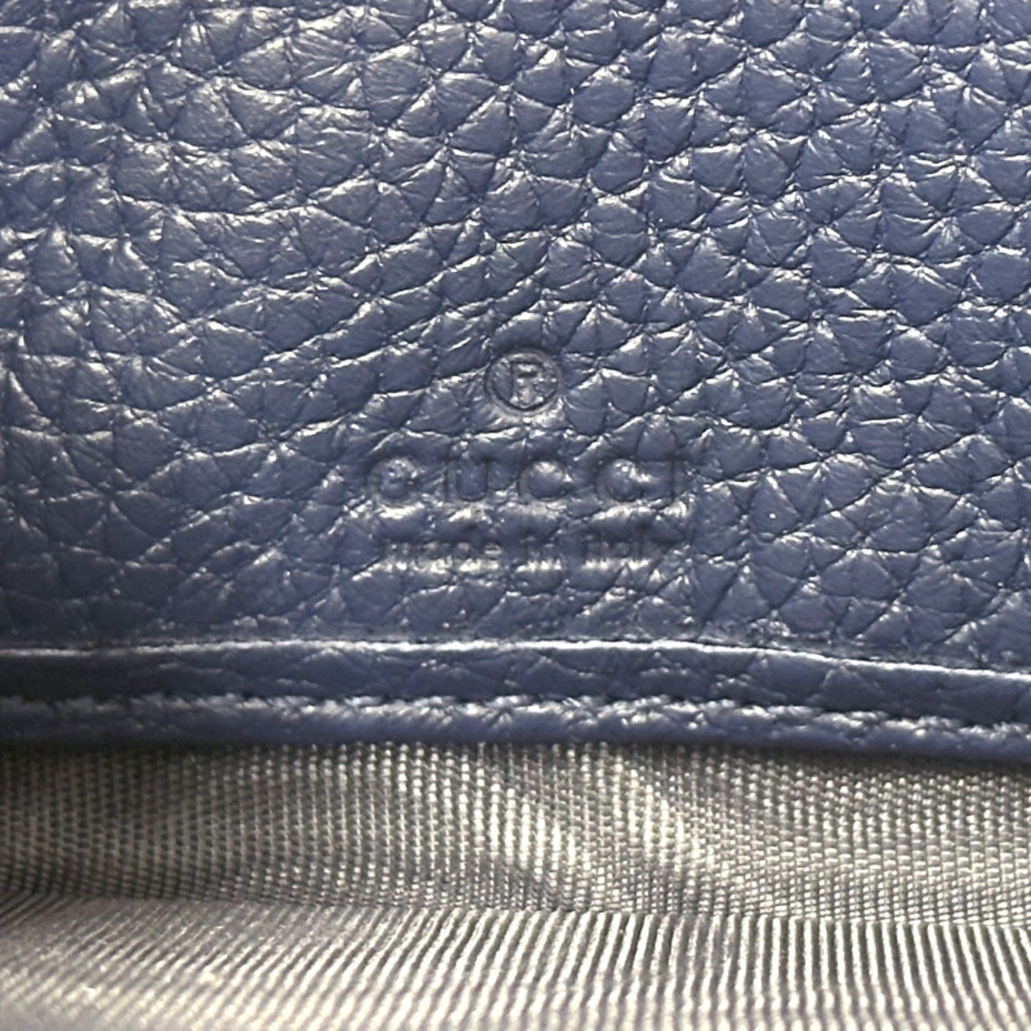 Gucci Blue Leather Long Bill Wallet (Bi-Fold) ( )