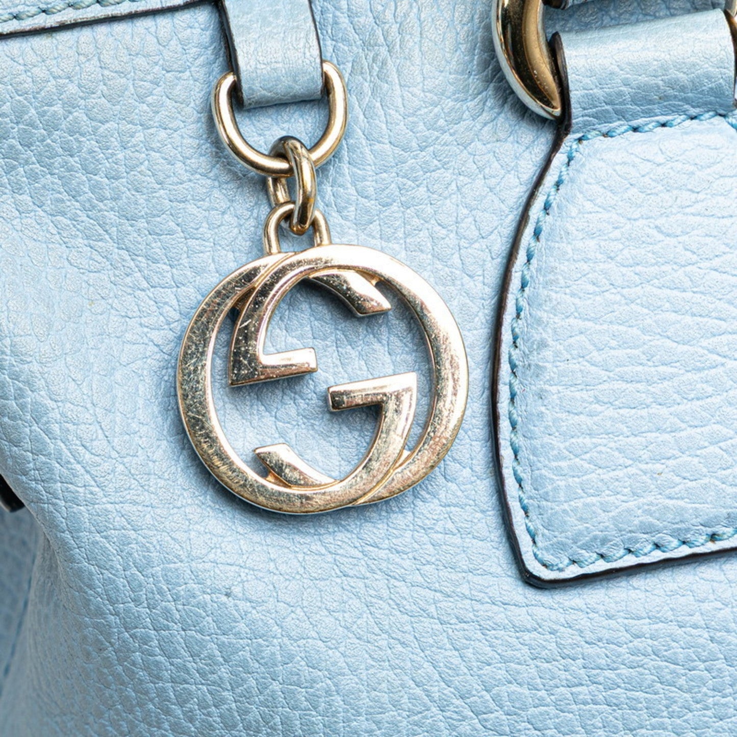 Gucci Light Blue Leather Handbag Shoulder Bag ( )