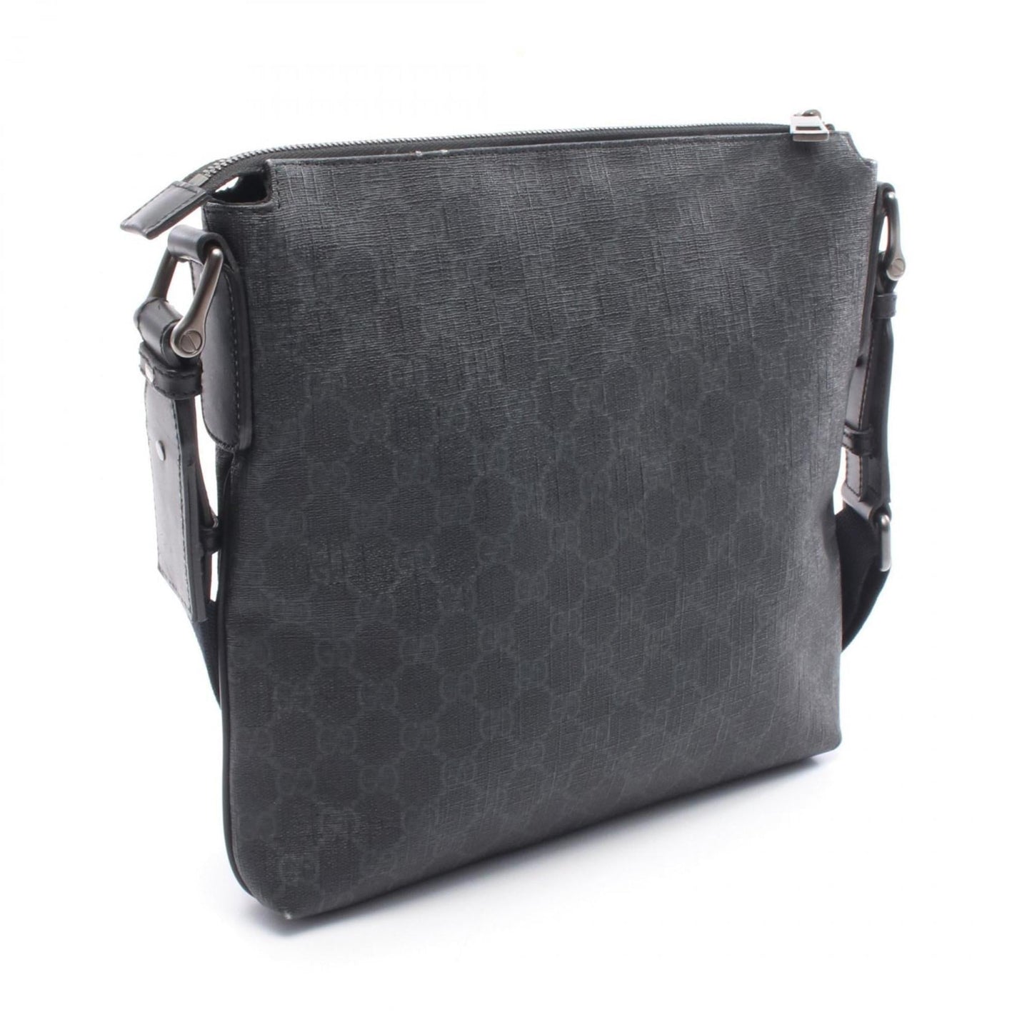 Gucci Black Gg Supreme Leather Shoulder Bag ( )