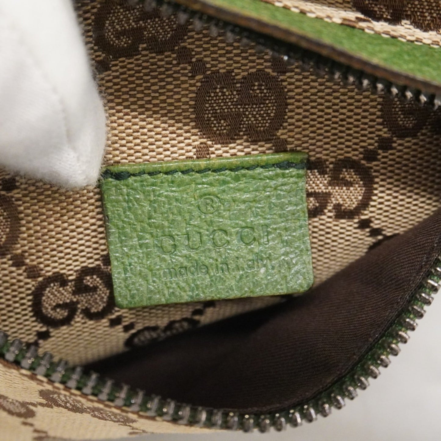 Gucci Brown Green Canvas Fanny Pack ( )