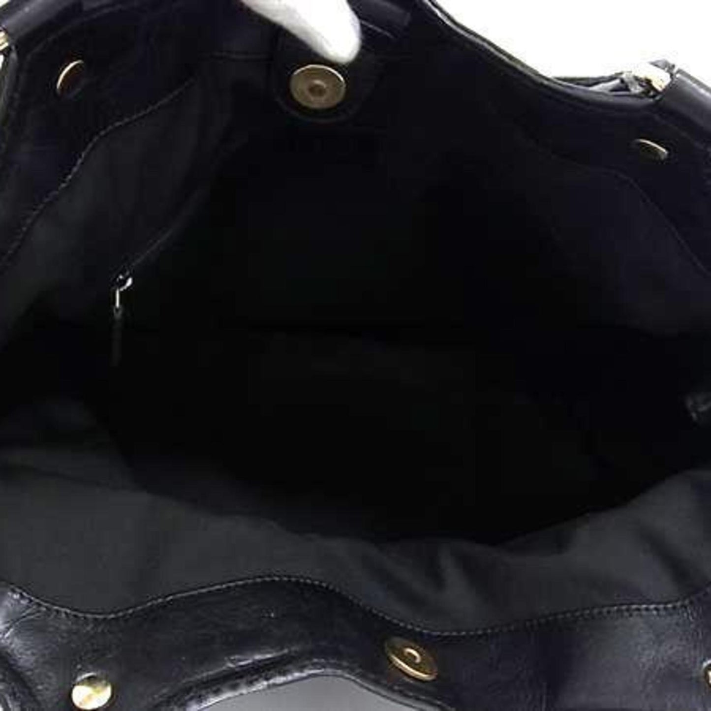 Gucci Sukey Black Leather Handbag Shoulder Bag Tote Bag ( )