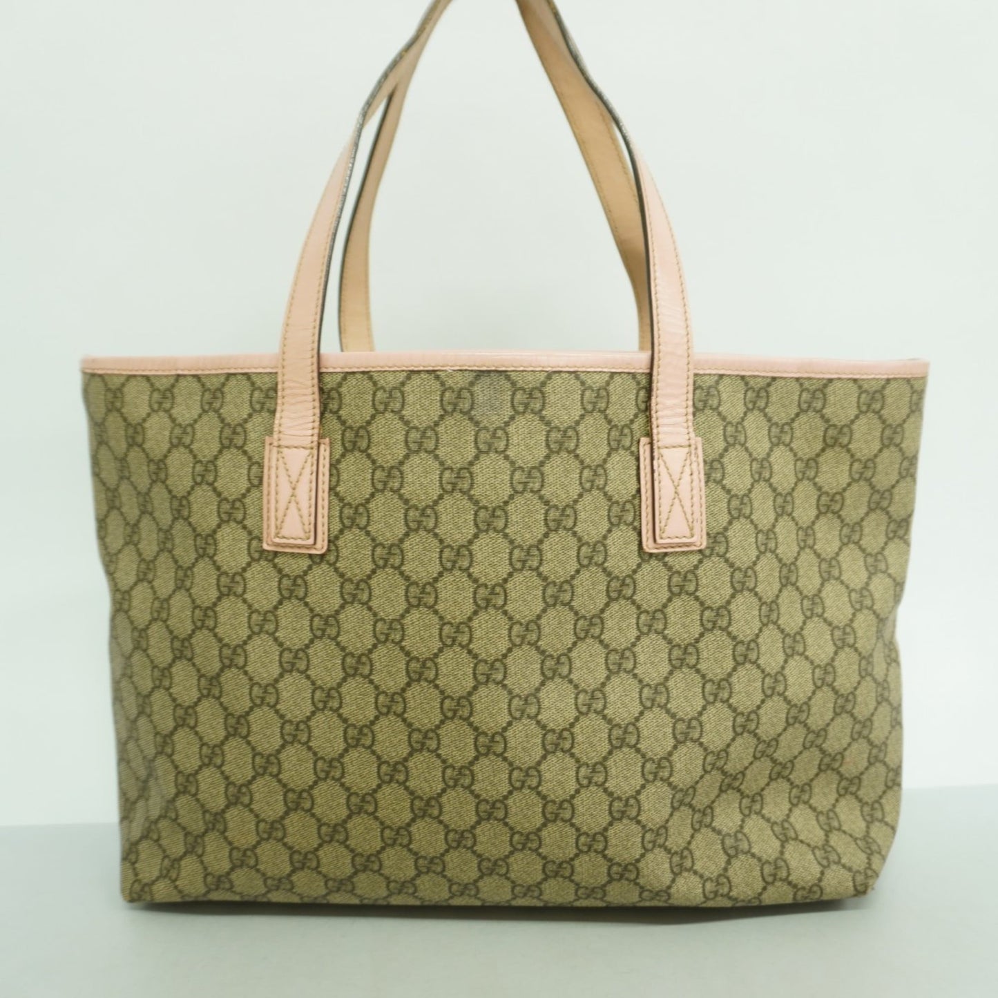 Gucci Brown Pink Pvc Tote Bag ( )