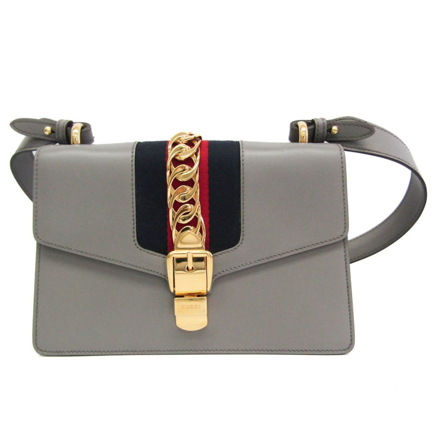 Gucci Gray Leather Shoulder Bag ( )