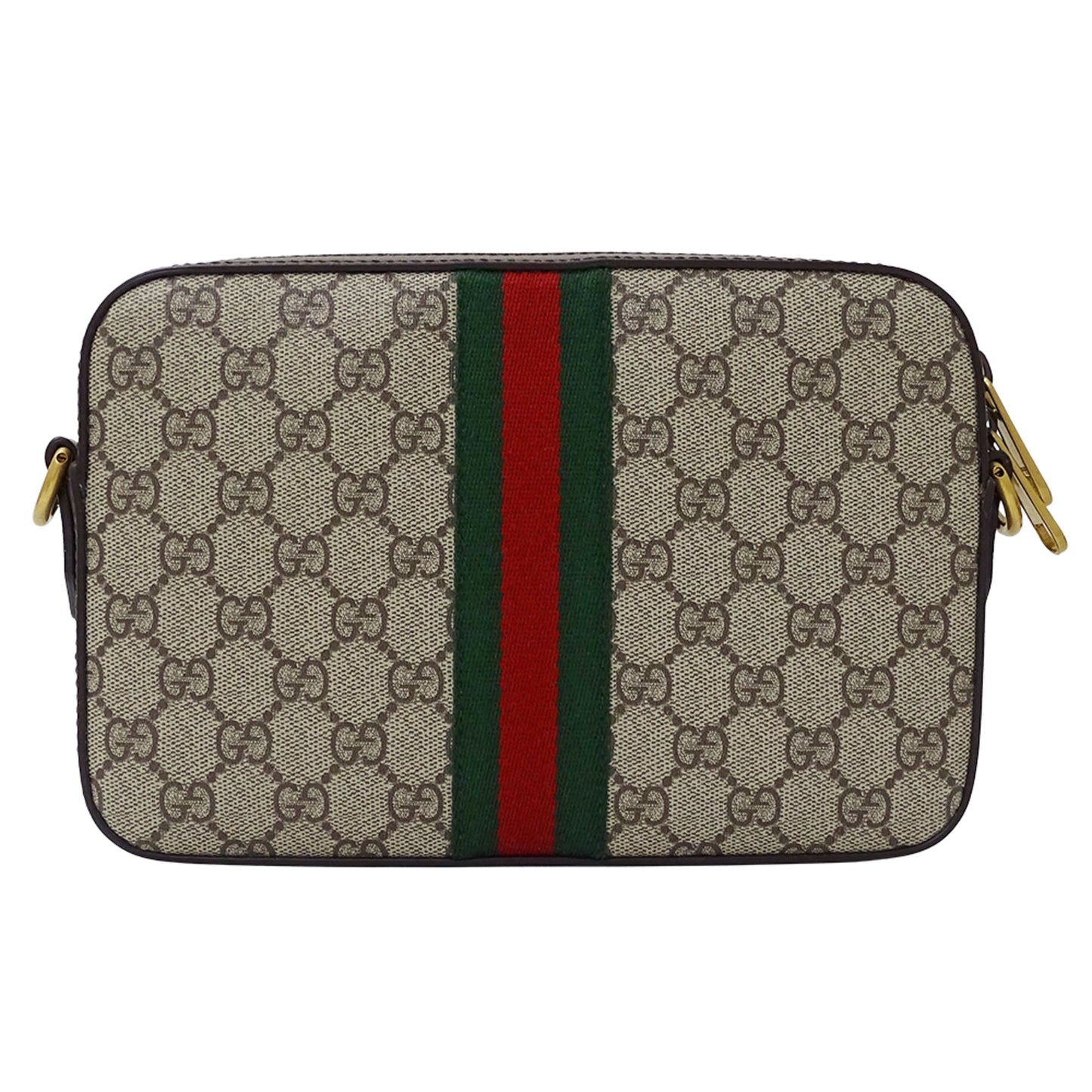 Gucci Beige Brown Gg Supreme Canvas Clutch Bag Shoulder Bag ( )