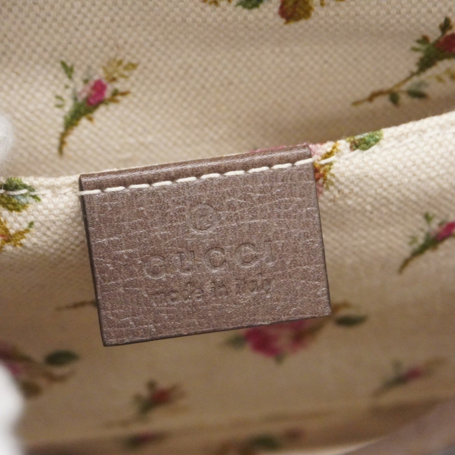 Gucci Beige Brown Pvc Shoulder Bag ( )