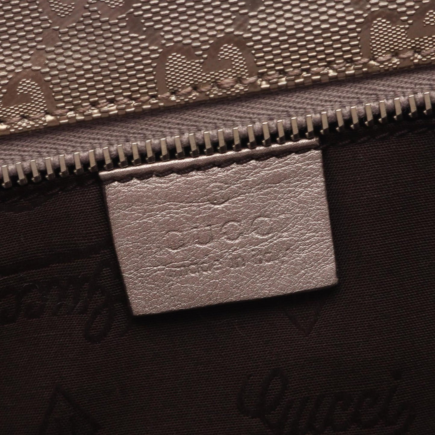 Gucci Gg Imprimé Brown Pvc Coated Canvas Leather Tote Bag ( )
