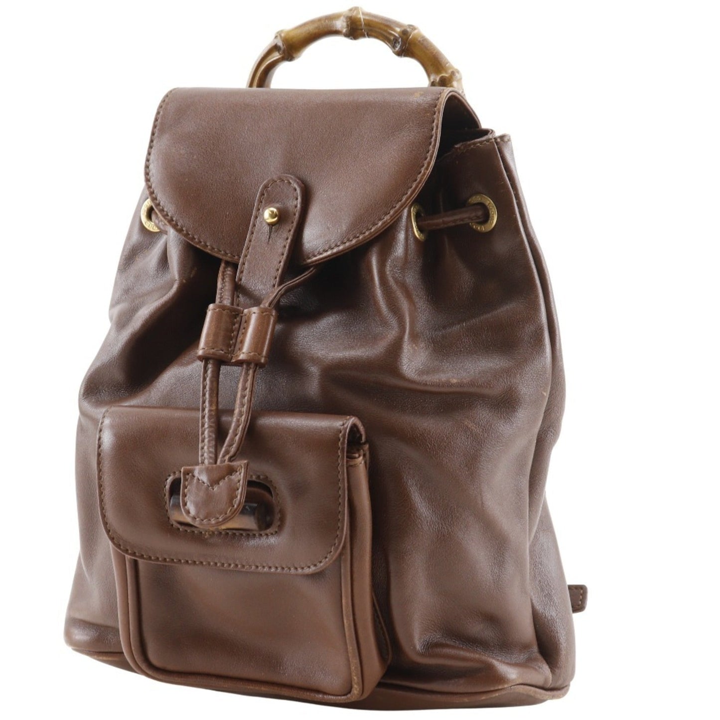 Gucci Brown Leather Backpack ( )