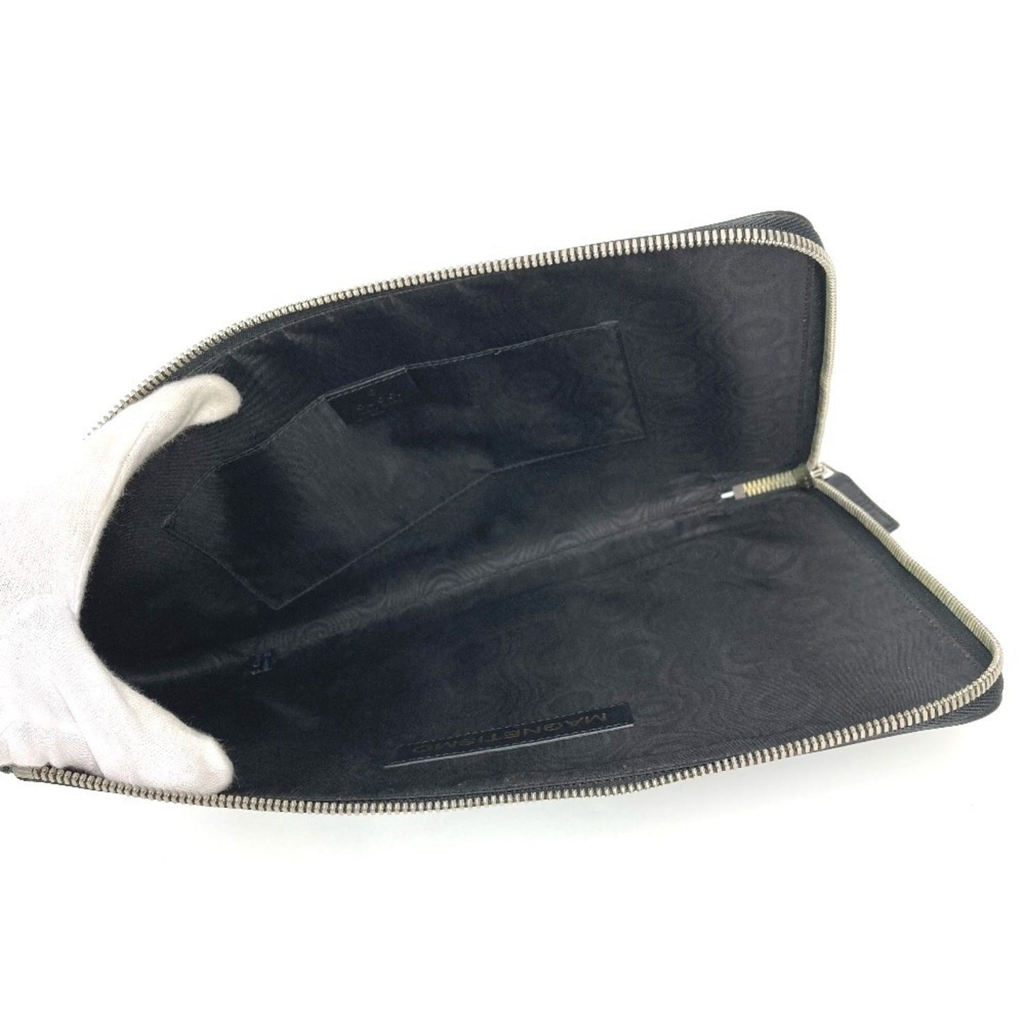 Gucci Black Leather Clutch Bag Pouch ( )