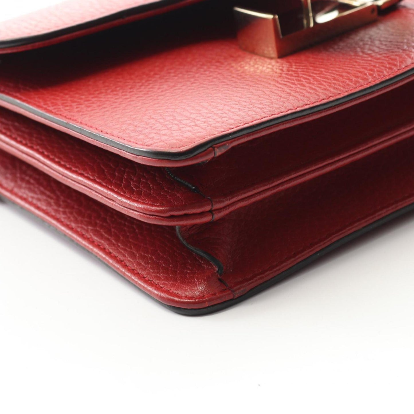 Gucci Red Color Leather Shoulder Bag ( )