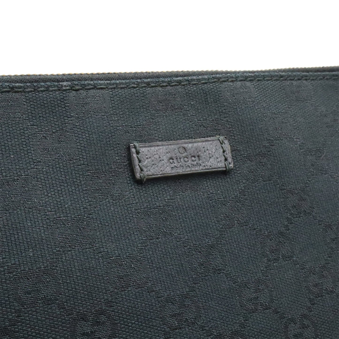Gucci Black Gg Canvas Leather Shoulder Bag ( )