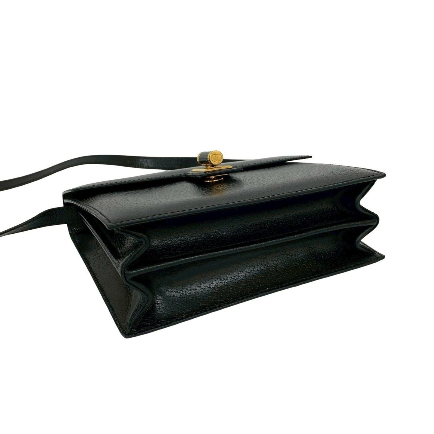 Gucci Black Leather Shoulder Bag ( )