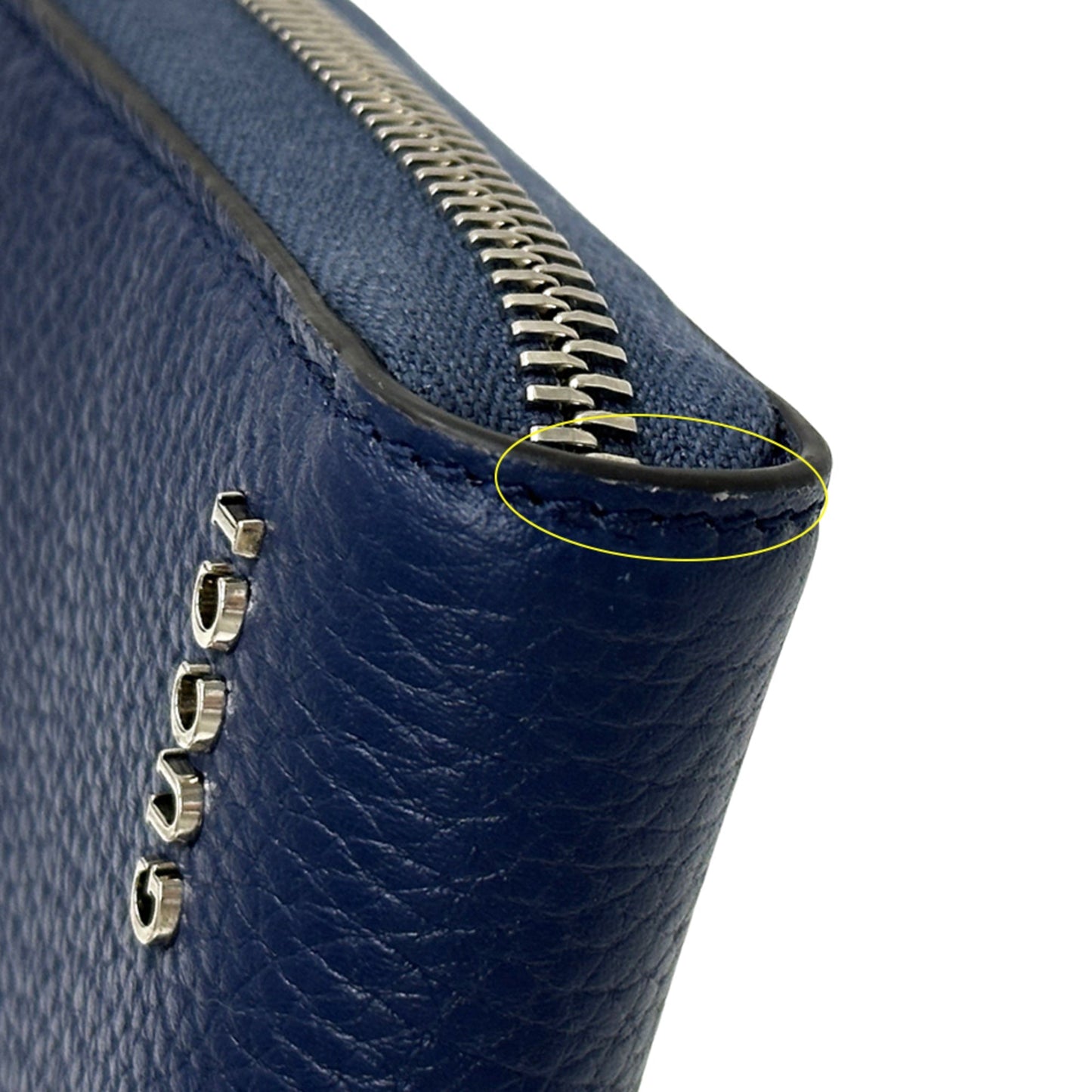 Gucci Blue Leather Long Bill Wallet (Bi-Fold) ( )