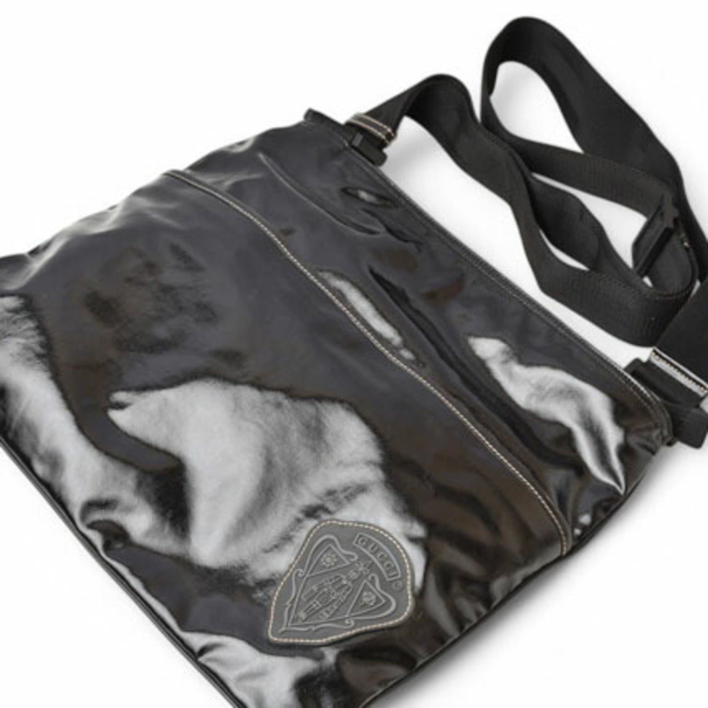 Gucci Black Coated Canvas Shoulder Bag ( )