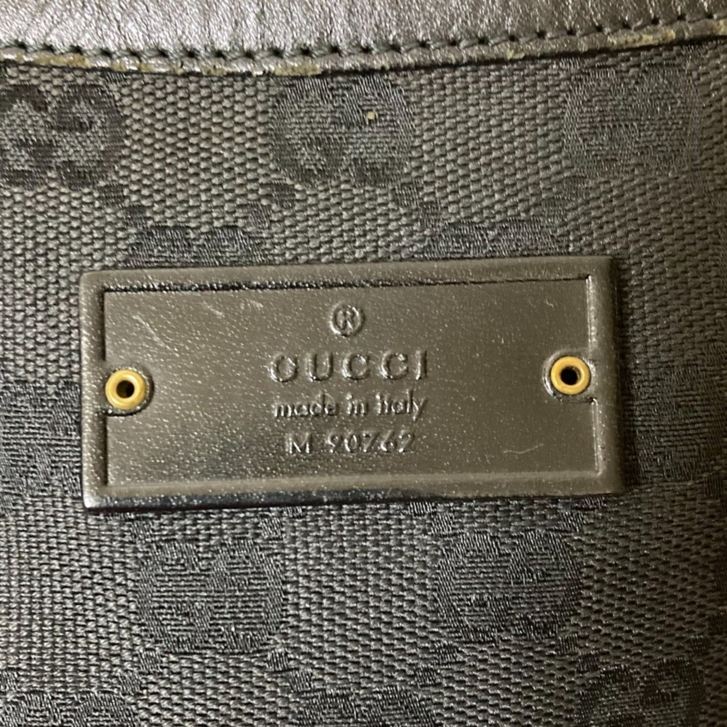 Gucci Black Canvas Shoulder Bag ( )