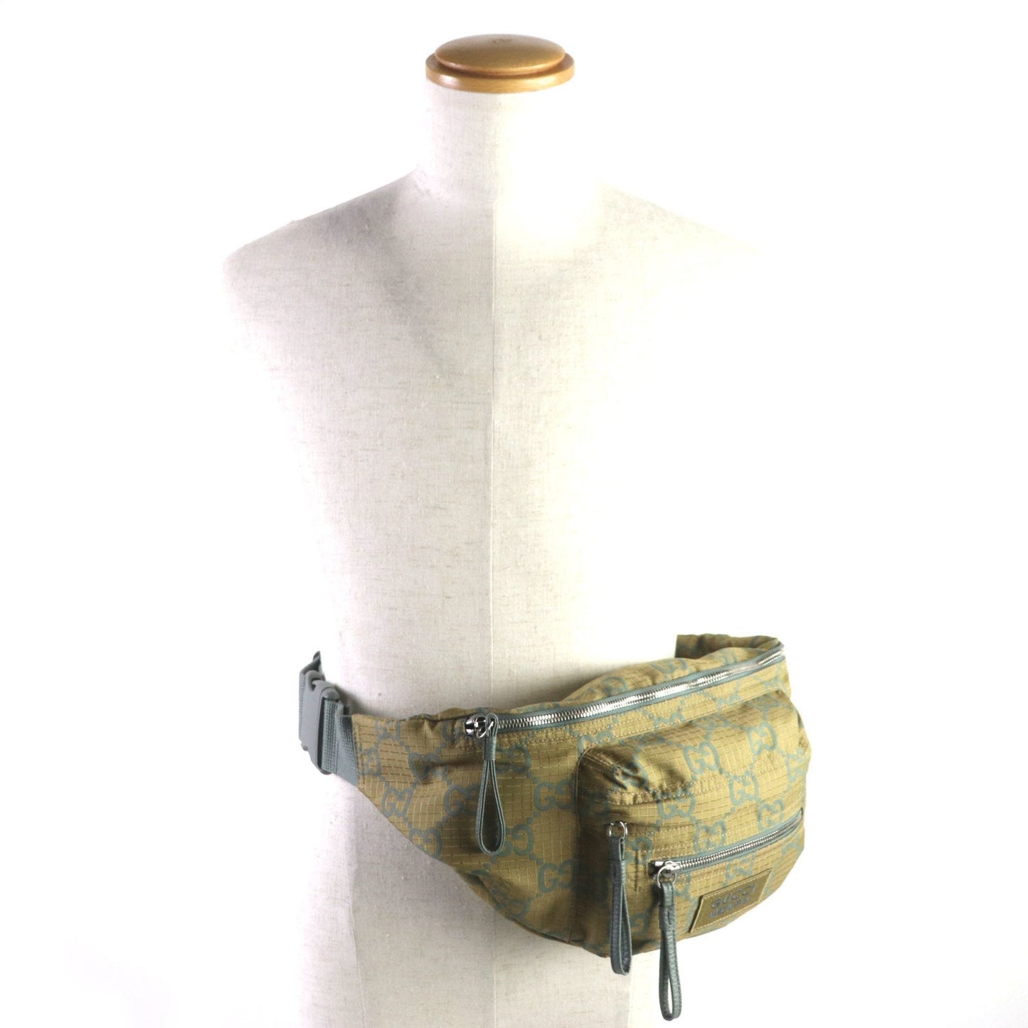 Gucci Khaki Nylon Leather Fanny Pack ( )