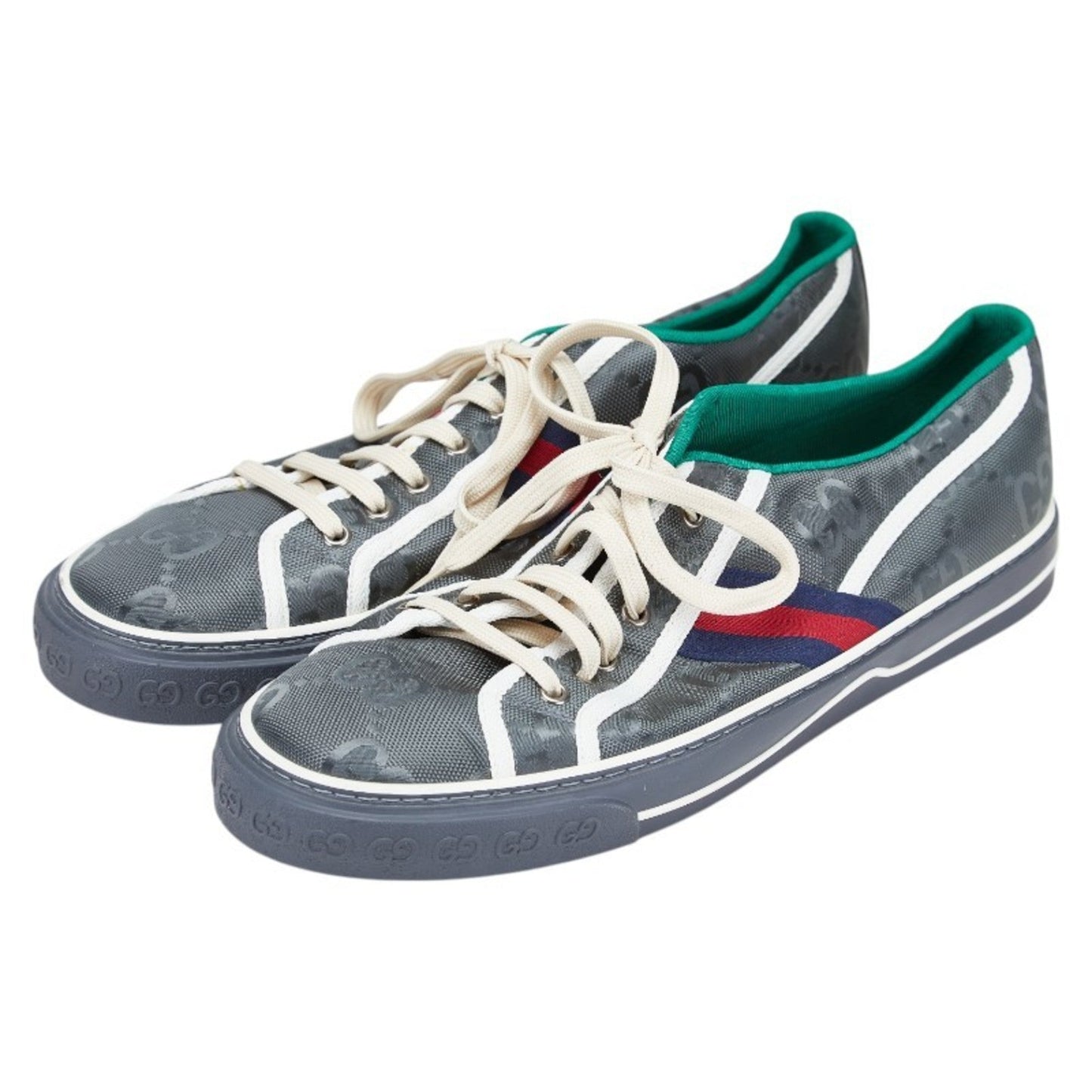 Gucci Gray Multi-Color Sneakers ( )