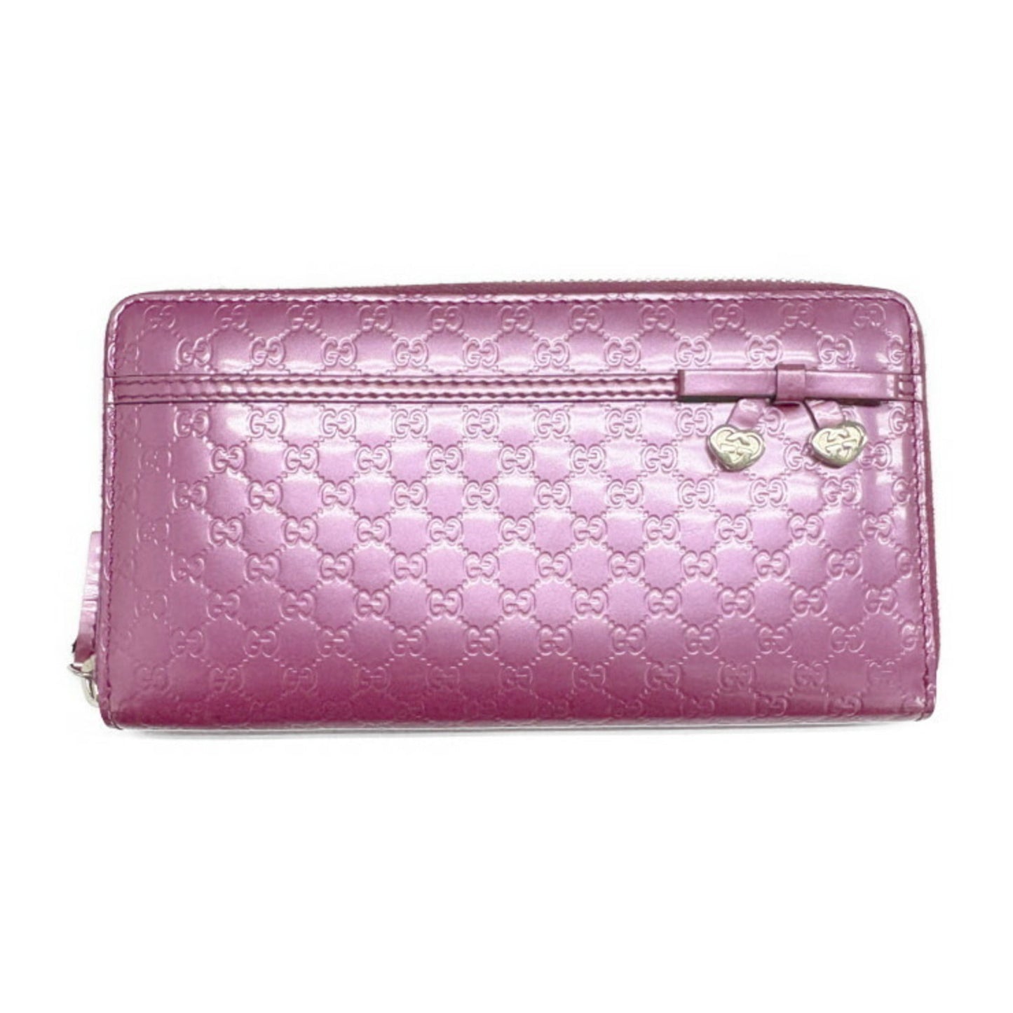 Gucci Pink Purple Patent Leather Long Wallet (Bi-Fold) ( )