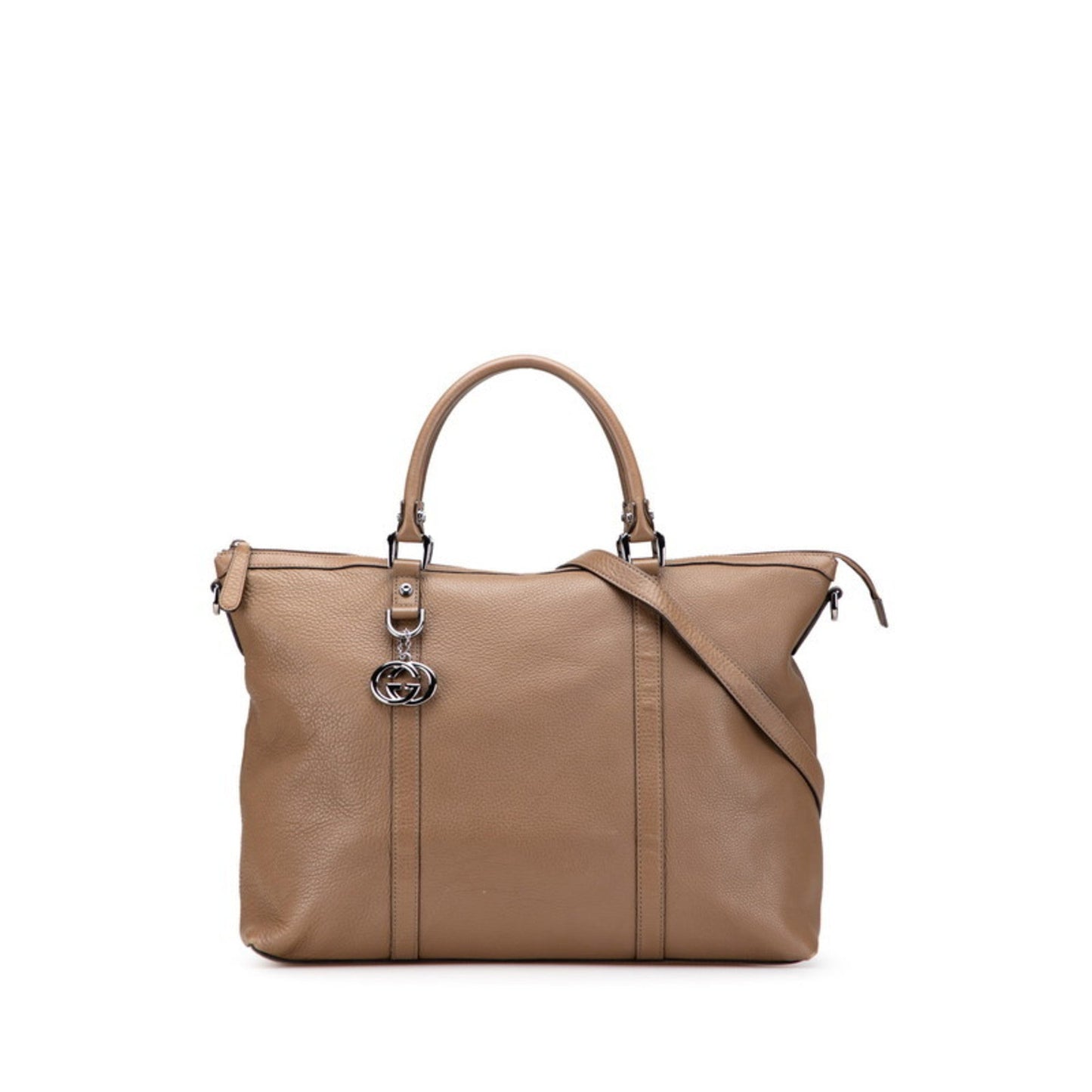 Gucci Brown Leather Shoulder Bag Tote Bag ( )