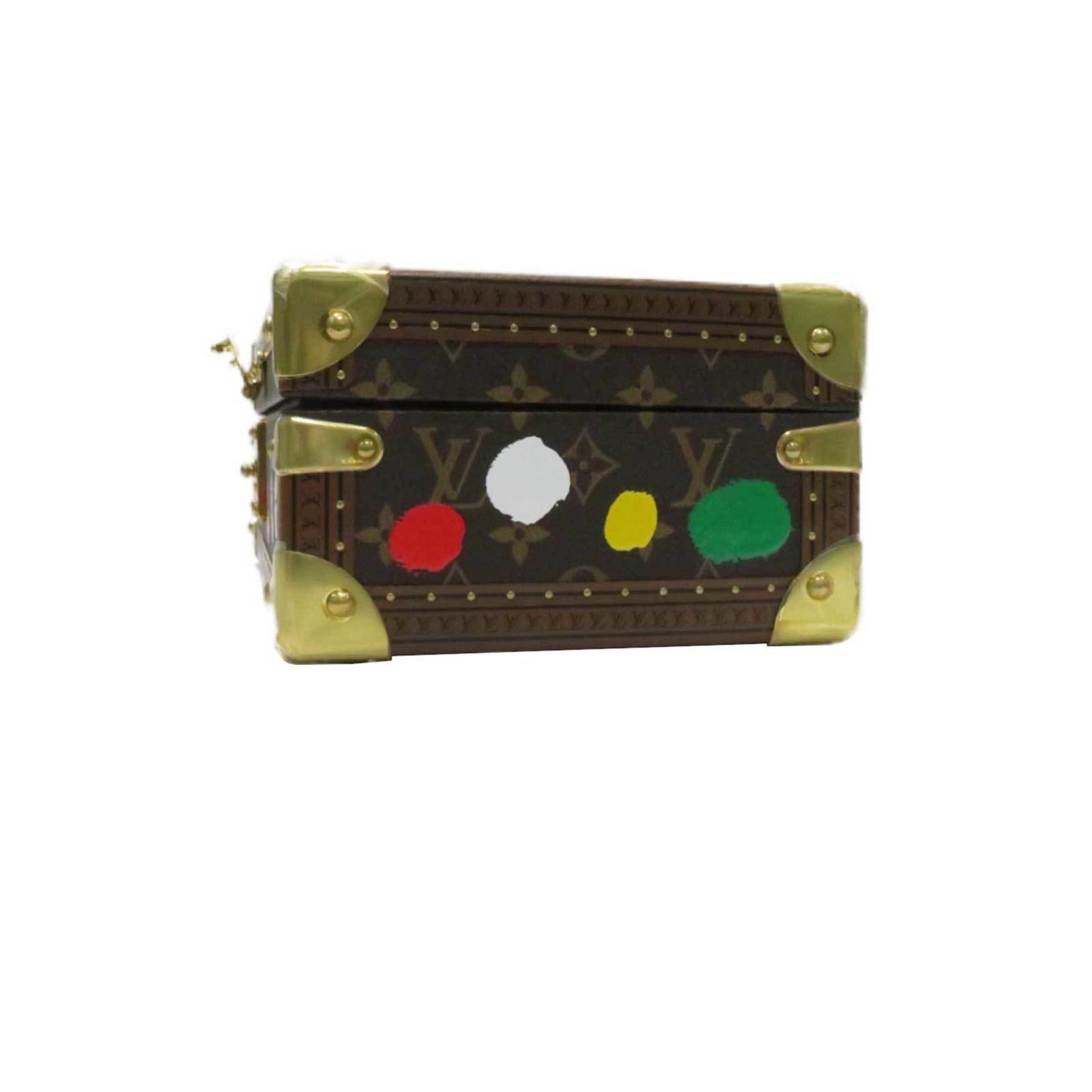 LOUIS VUITTON LV x YK Yayoi Kusama Coffret 8 Montre M10132 Brown Red Monogram Canvas
