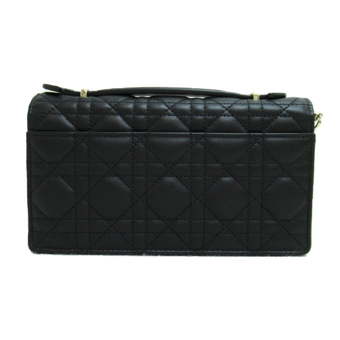 Dior top handle clutch bag Black leather S0980ONMJ M900