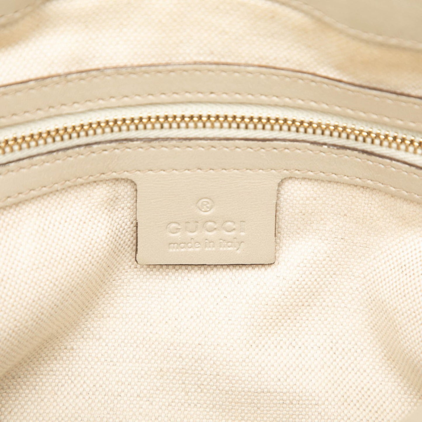 Gucci Gg Canvas Beige Ivory Leather Handbag Shoulder Bag ( )
