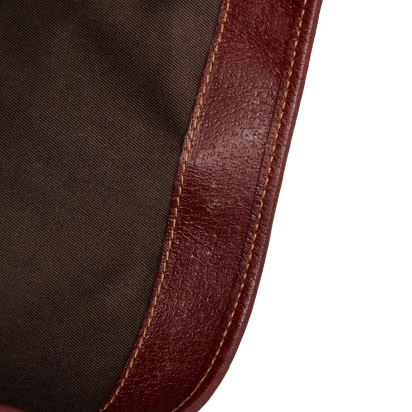 Gucci Beige Red Color Canvas Leather Handbag Tote Bag ( )
